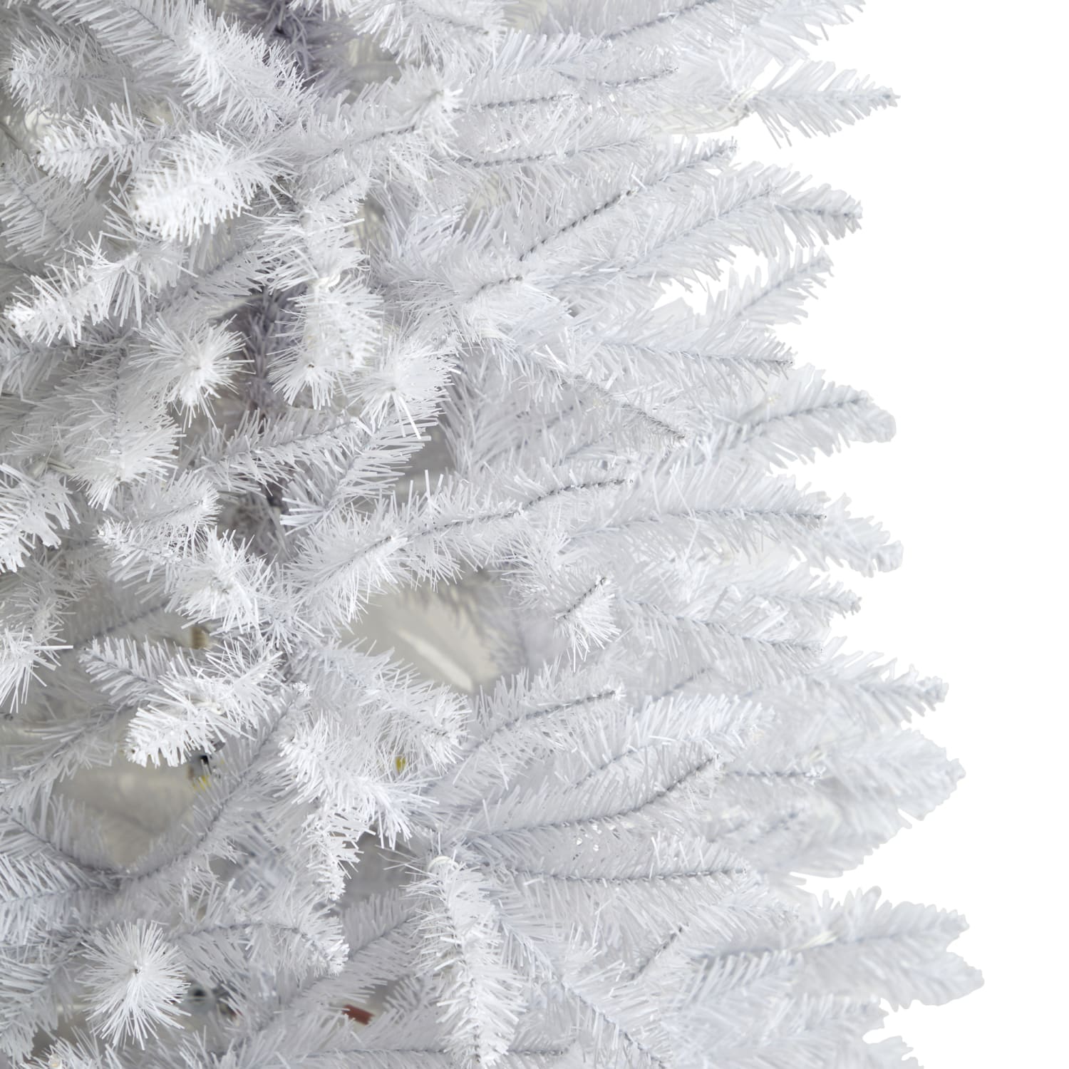 Nearly Natural Fir 72inH Slim Artificial Christmas Tree With Bendable Branches, 72inH x 29inW x 29inD, White - Image 4