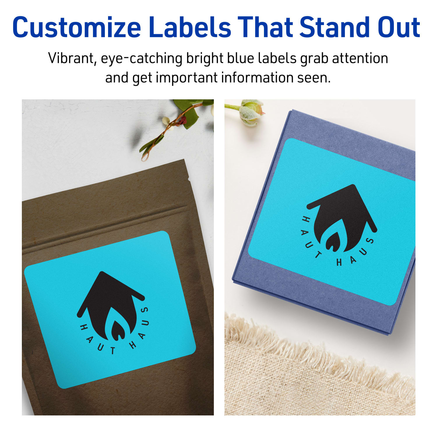 Avery Print-To-The-Edge Labels With Sure Feed Technology And Easy Peel, 94254-BBP40, Rectangle, 4-3/4in x 3-3/4in, Matte Bright Blue, Pack of 160 - Image 4