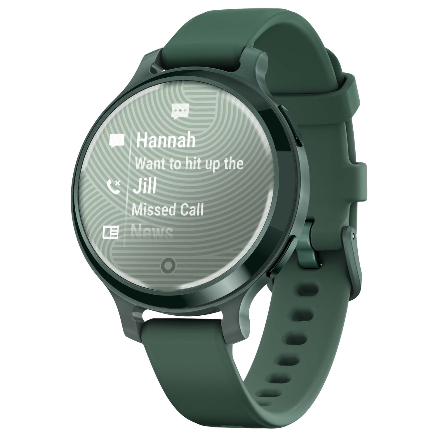 Garmin Lily 2 Active Health And Fitness Smartwatch With Anodized Aluminum Bezel And Silicone Band, Jasper Green - Image 4