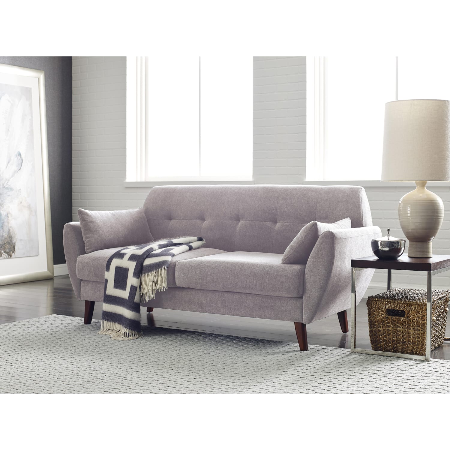 Serta® Artesia Collection Loveseat, Ivory/Chestnut