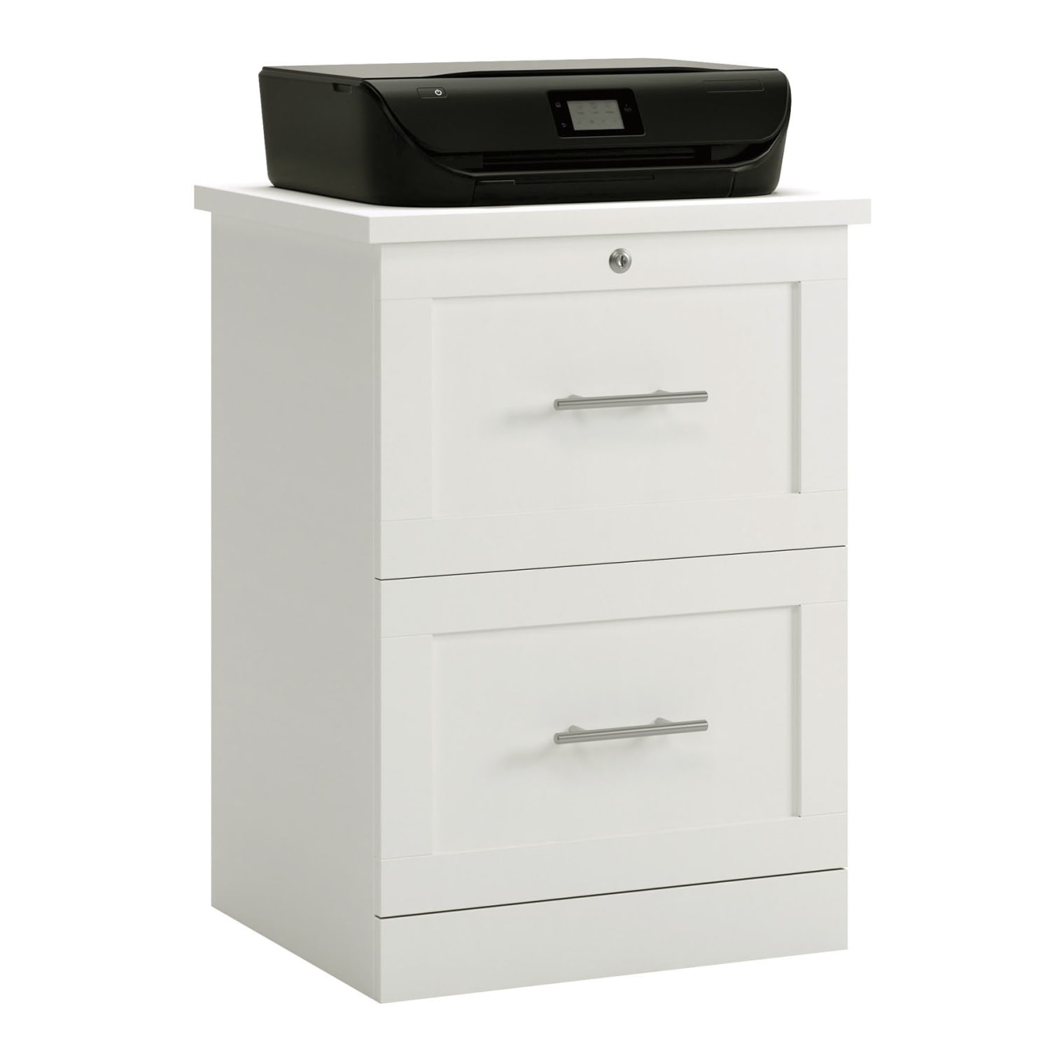 Realspace 17inD Vertical 2-Drawer File Cabinet, White - Image 4