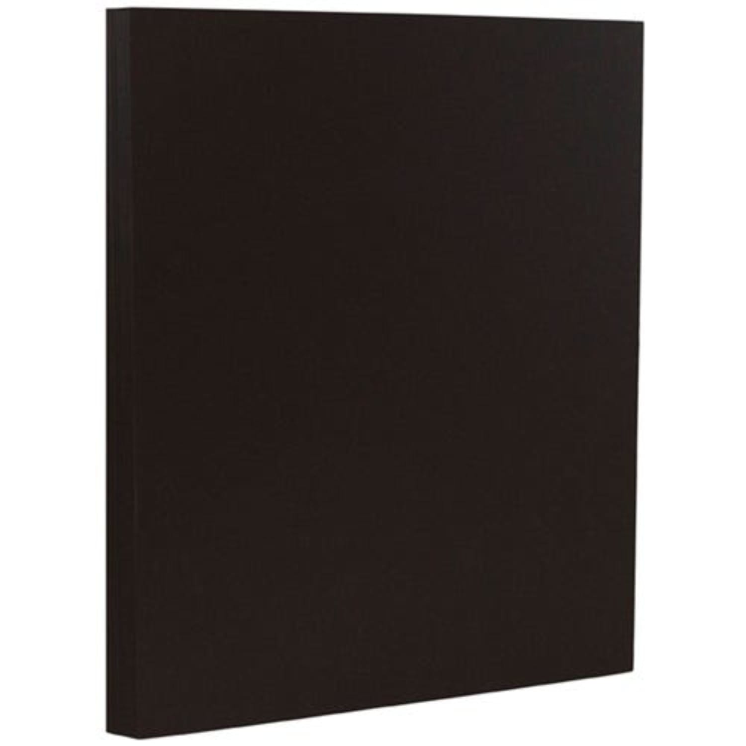 JAM Paper Card Stock, Black Linen, Letter (8.5in x 11in), 80 Lb, Pack Of 50