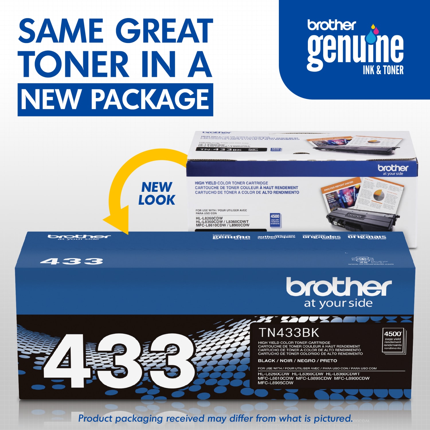 Brother TN-433 Black High Yield Toner Cartridge, TN-433BK - Image 4