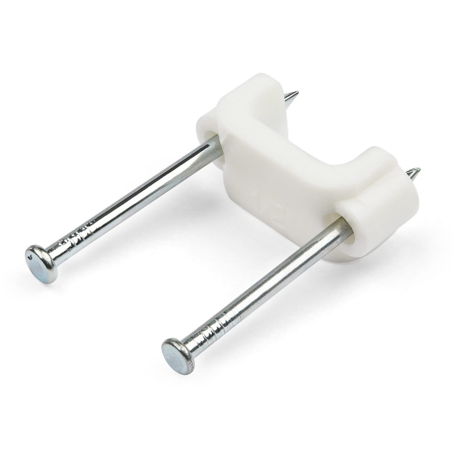 StarTech.com 100 Pack Cable Clips with Nails - Two Steel Nails - Reusable Nail-in Clamps - Cord Mounting Clips/Fasteners/Tacks White - TAA - Image 3