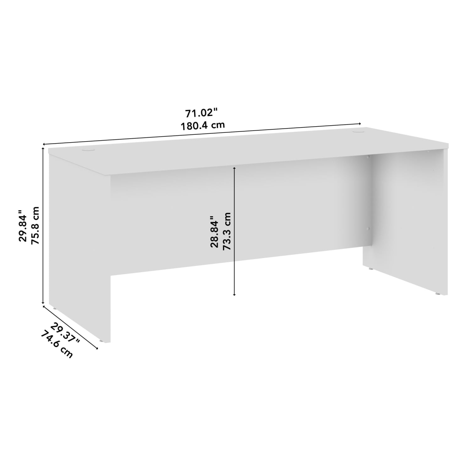 Bush Business Furniture Studio C 72inW Office Computer Desk, Natural Elm, Standard Delivery - Image 6