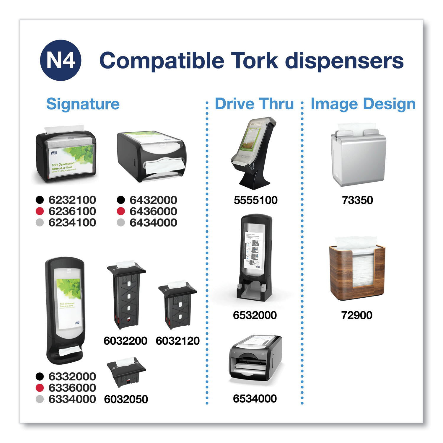 Tork Xpressnap Interfold Dispenser Napkins, 2-Ply, 6.5 x 8.5, White, 500/Pack, 12 Packs/Carton - Image 4