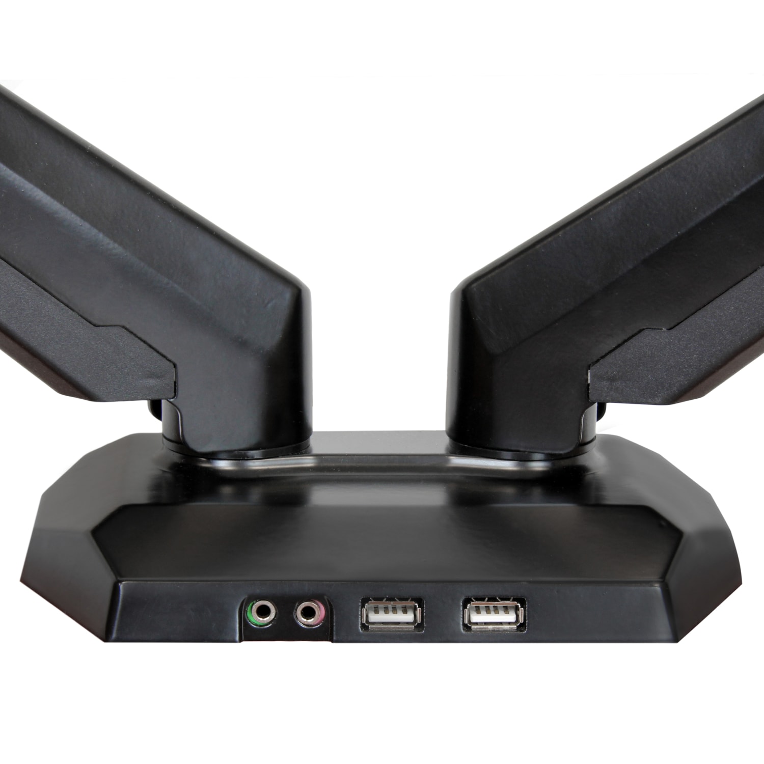 StarTech.com Dual Monitor Arm - USB Hub and Audio Ports in Base - Monitors up to 32in - VESA Monitor Stand Desk Mount - Image 4
