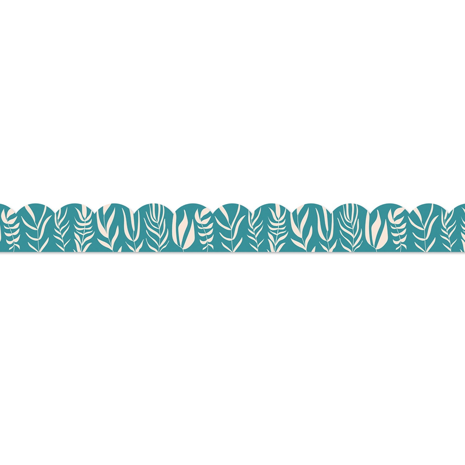 Carson Dellosa Education Scalloped Bulletin Board Borders, True to You Teal with Leaves, 39ft Per Pack, Set Of 6 Packs - Image 4