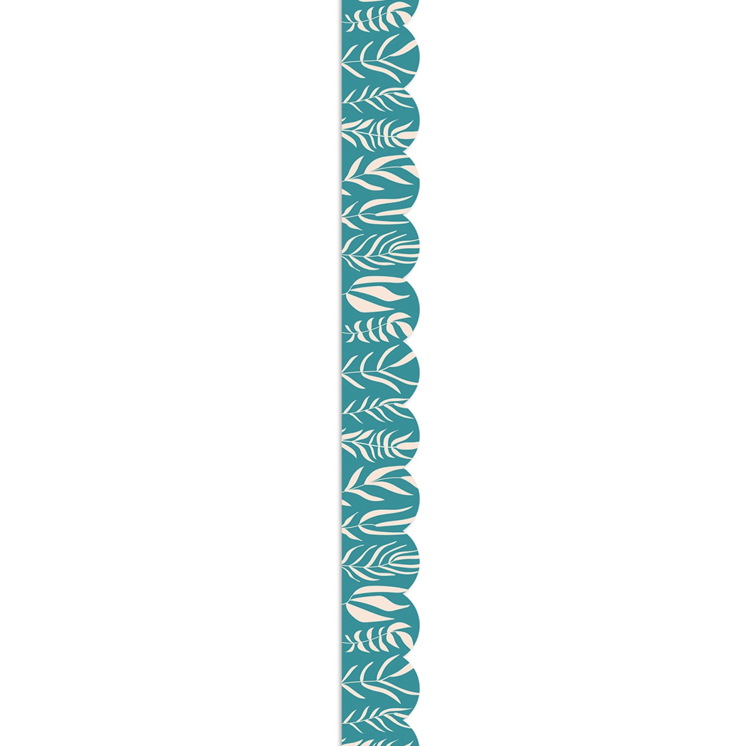 Carson Dellosa Education Scalloped Bulletin Board Borders, True to You Teal with Leaves, 39ft Per Pack, Set Of 6 Packs - Image 5