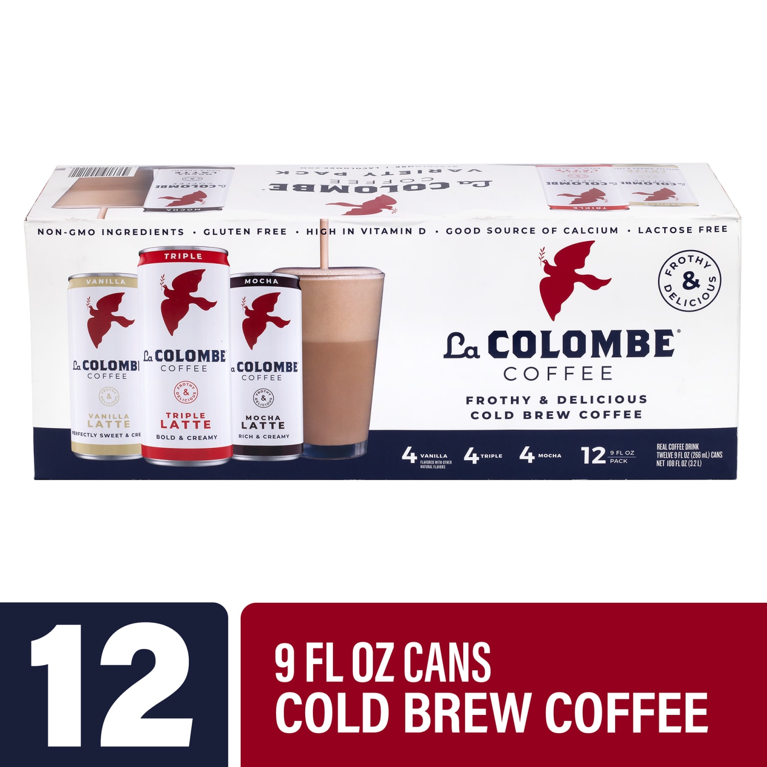 La Colombe Draft Latte Cold Brew Coffee Variety Pack, 9 Oz, Pack Of 12 Drinks - Image 3