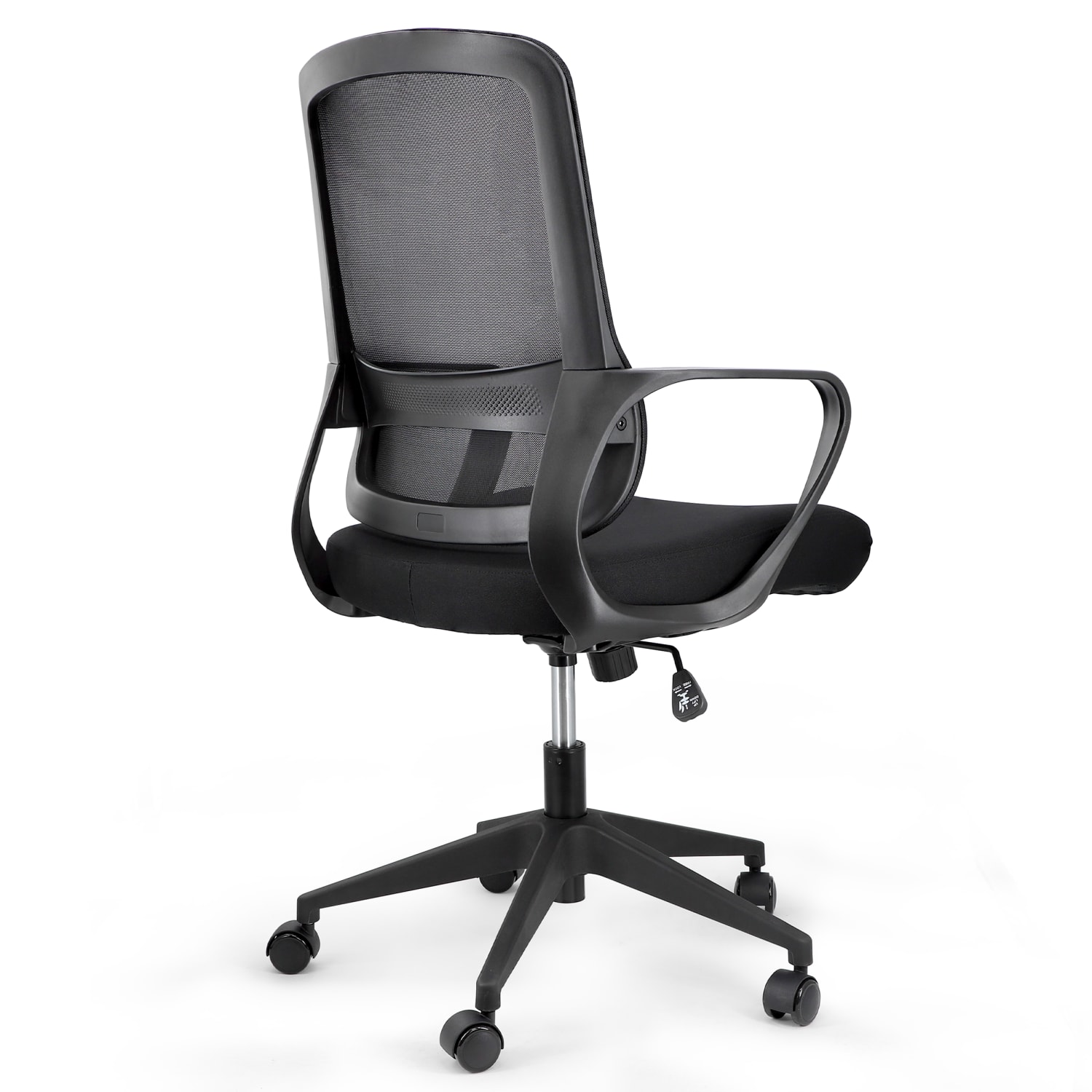 Elama Mesh/Fabric Mid-Back Adjustable Office Task Chair, 40-3/8inH, Black - Image 4