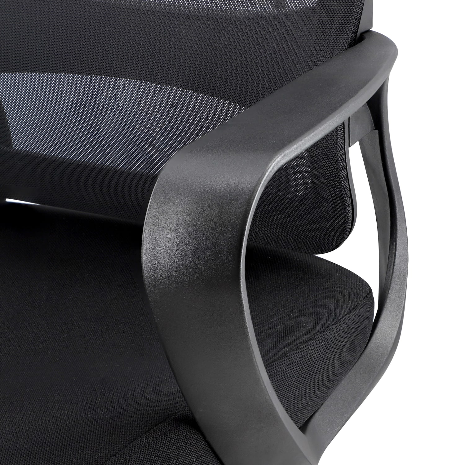 Elama Mesh/Fabric Mid-Back Adjustable Office Task Chair, 40-3/8inH, Black - Image 6