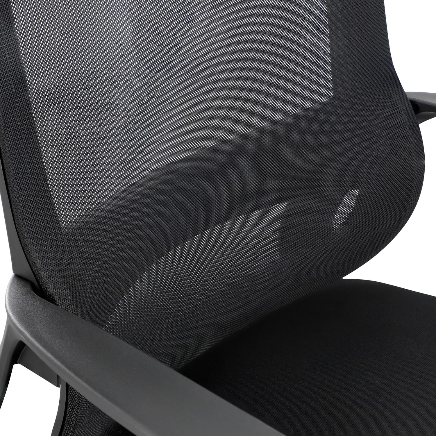 Elama Mesh/Fabric Mid-Back Adjustable Office Task Chair, 40-3/8inH, Black - Image 7