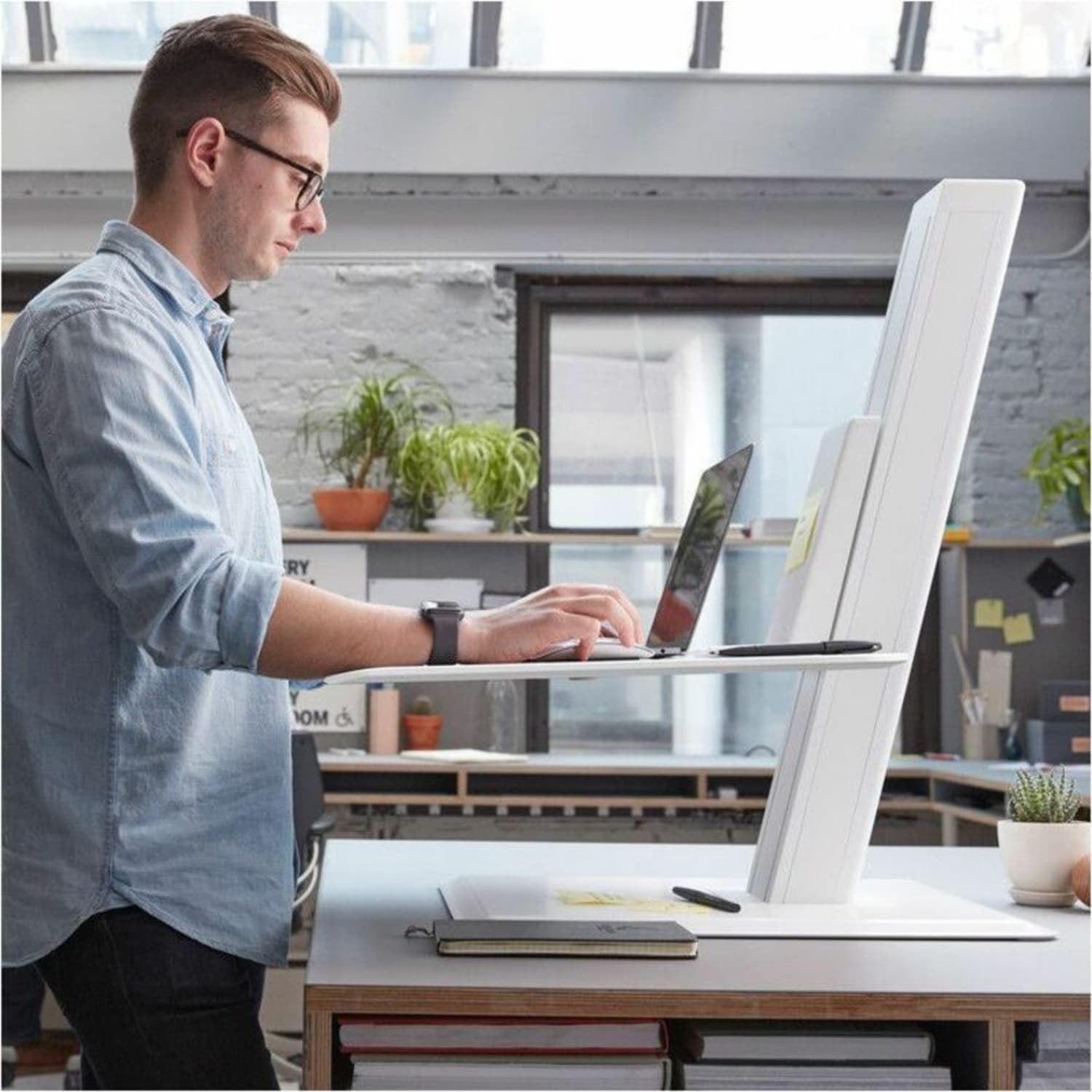 Humanscale QuickStand Eco - Mounting kit (single display desk mount, keyboard/mouse shelf, freestanding base) -  - QSE2SMW - Image 6