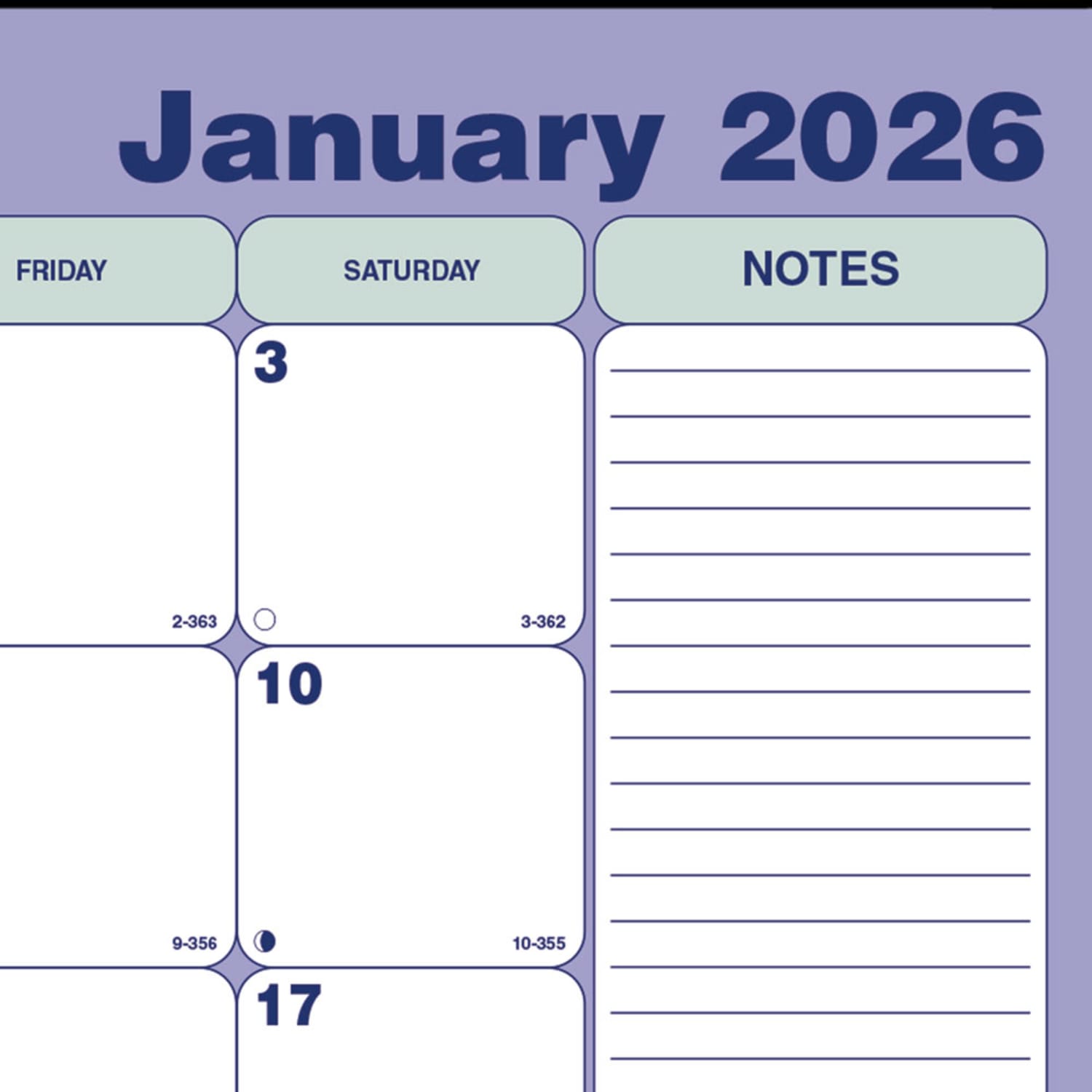 2026 Blueline Monthly Desk Pad Calendar, 21-1/4in x 16in, Blue/White, January To December, C181731 - Image 4