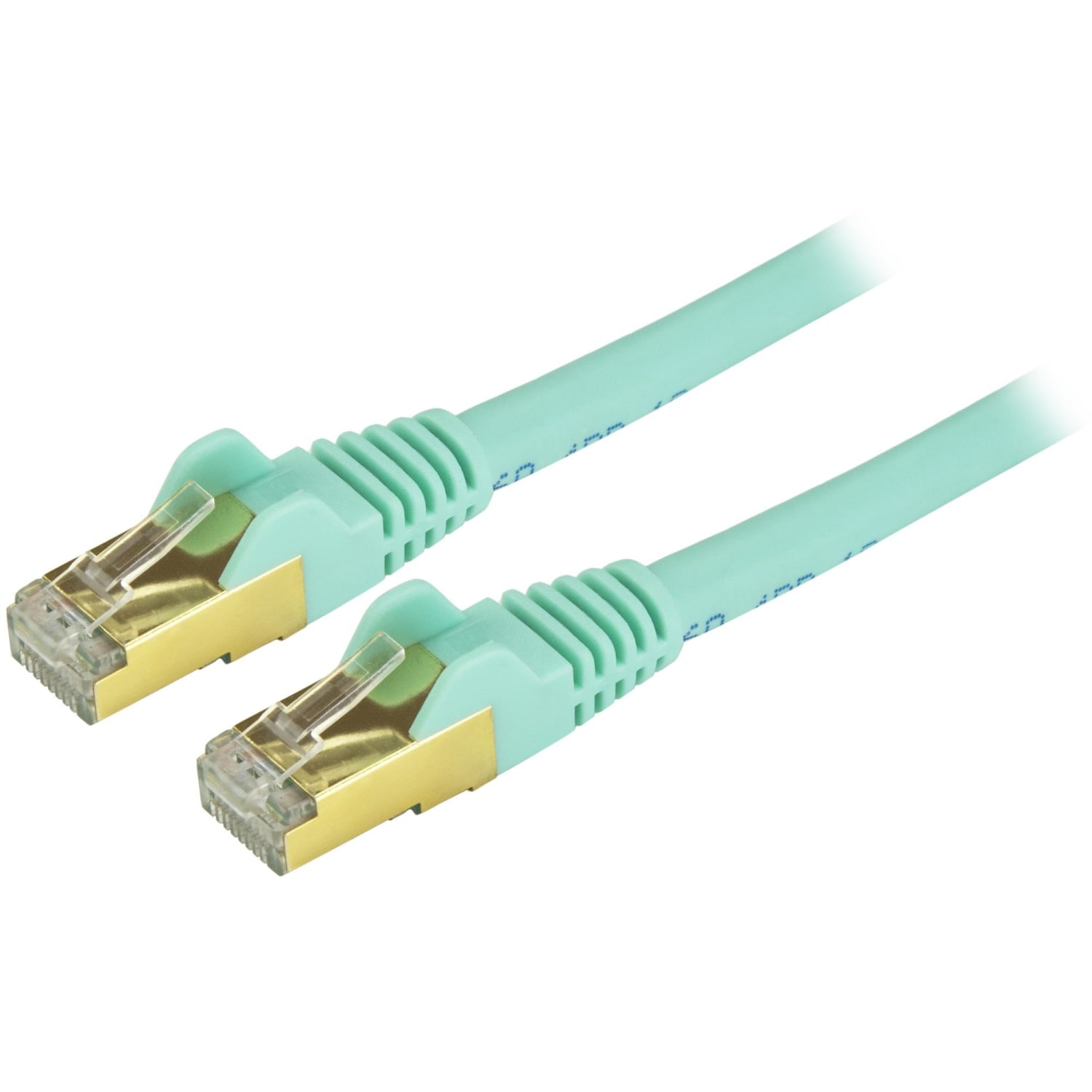 StarTech.com 4ft Aqua Cat6a Shielded Patch Cable - Cat6a Ethernet Cable - 4 ft Cat 6a STP Cable - Snagless RJ45 Ethernet Cord - C6ASPAT4AQ