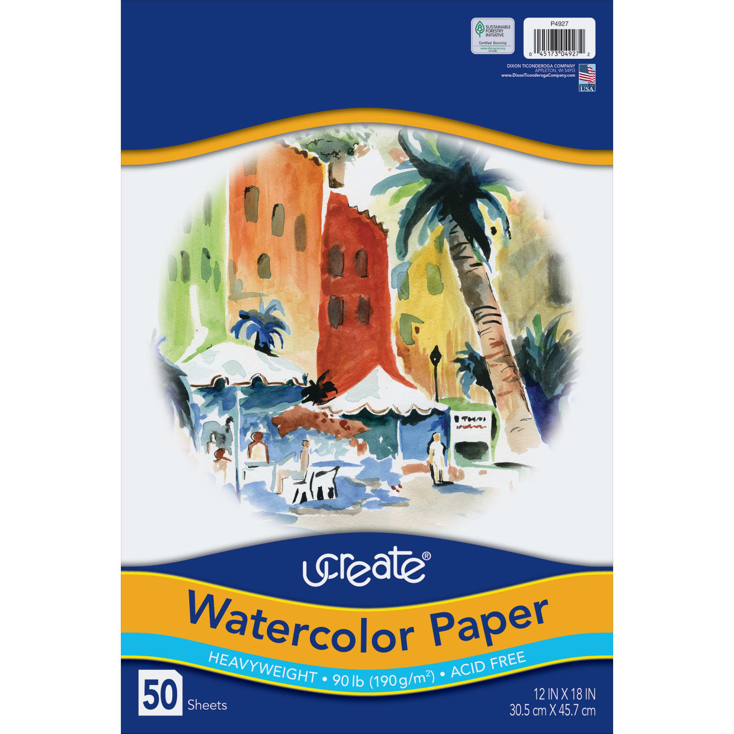 Art1st Watercolor Paper, 12in x 18in, Pack Of 50 Sheets