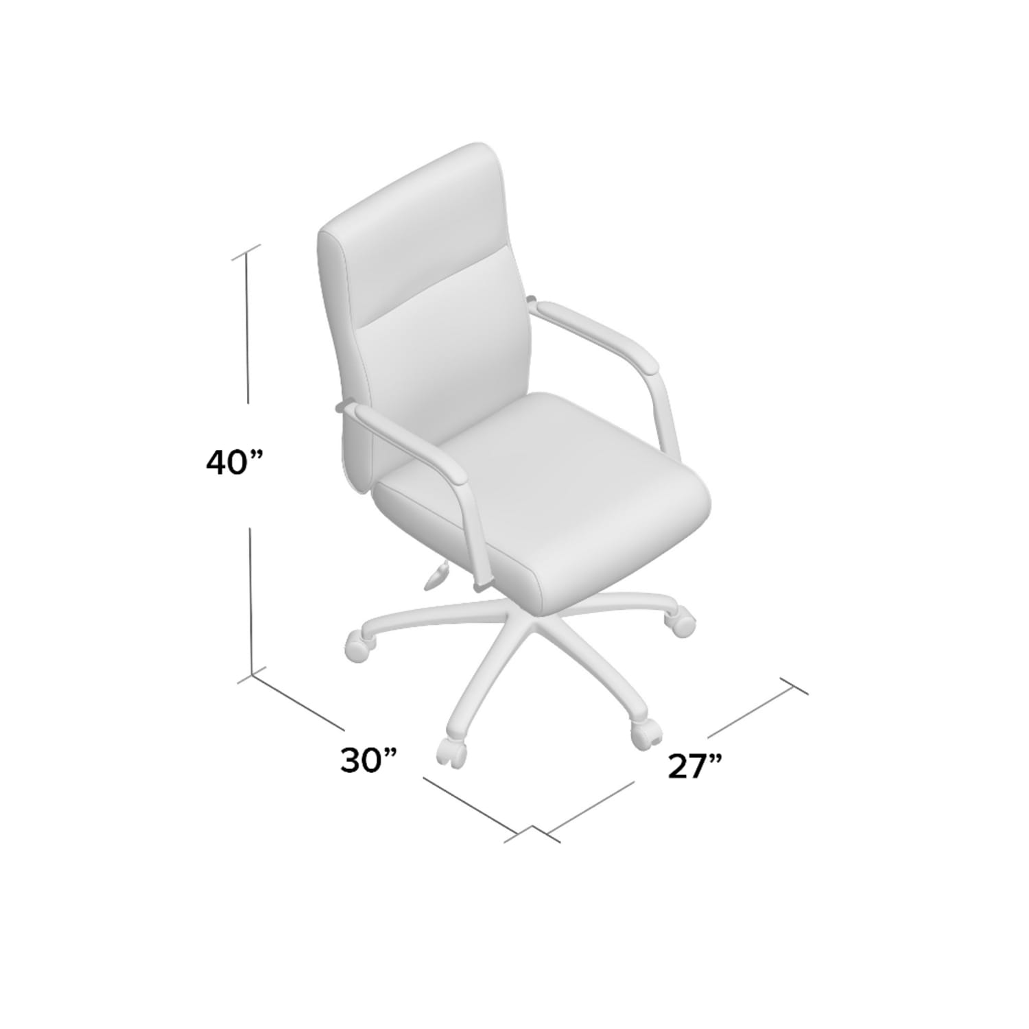Boss Office Products Modern Vinyl High Back Conference Executive Office Chair Ribbed Gray PopularChairscom