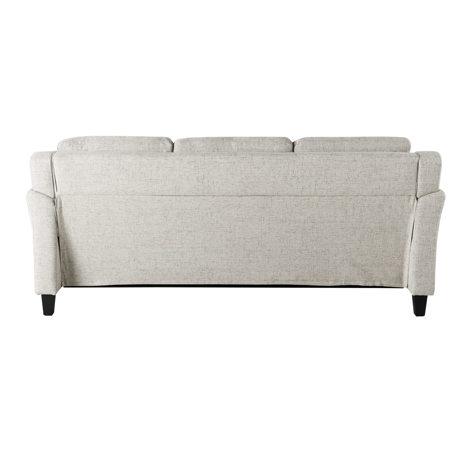 Lifestyle Solutions Hanson Microfiber Sofa With Curved Arms, Beige/Black - Image 6