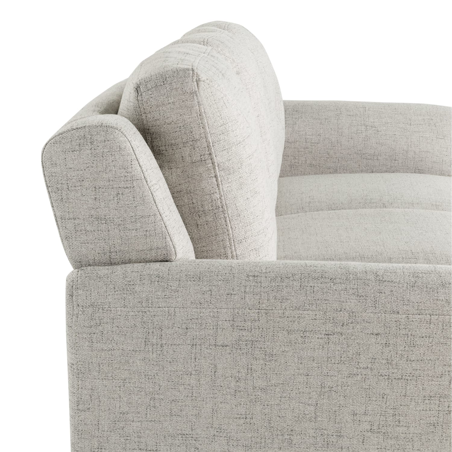 Lifestyle Solutions Hanson Microfiber Sofa With Curved Arms, Beige/Black - Image 7
