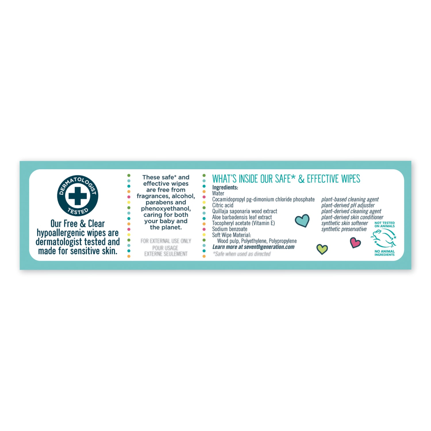 Seventh Generation Free & Clear Baby Wipes, Refill, Unscented, White, 256 Wipes Per Pack, Carton Of 3 Packs - Image 4