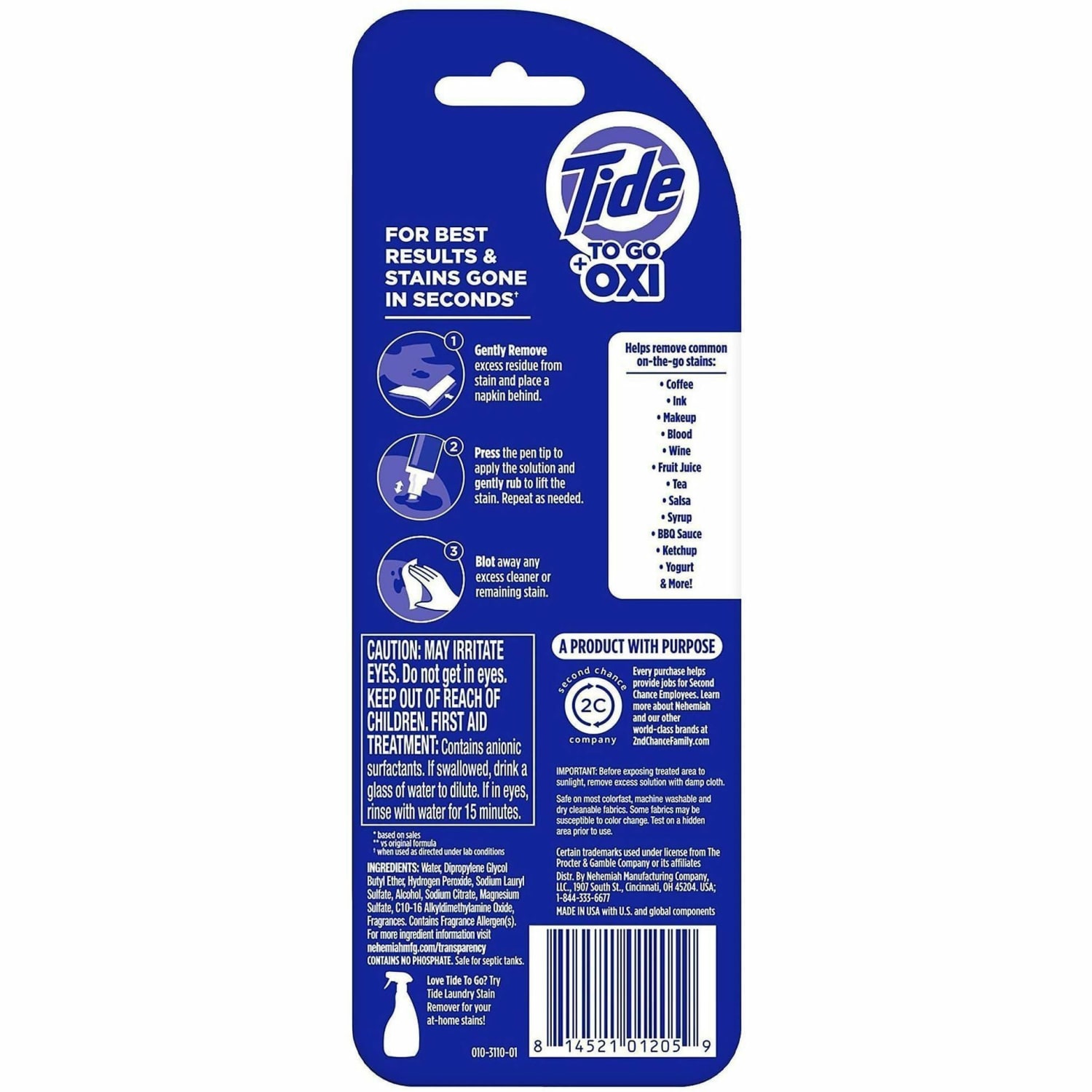 Tide To Go Stain Remover Pen - 0.34 oz (0.02 lb) - Phosphate-free, Machine Washable, Bleach-free - Orange - 1 Each - Image 4