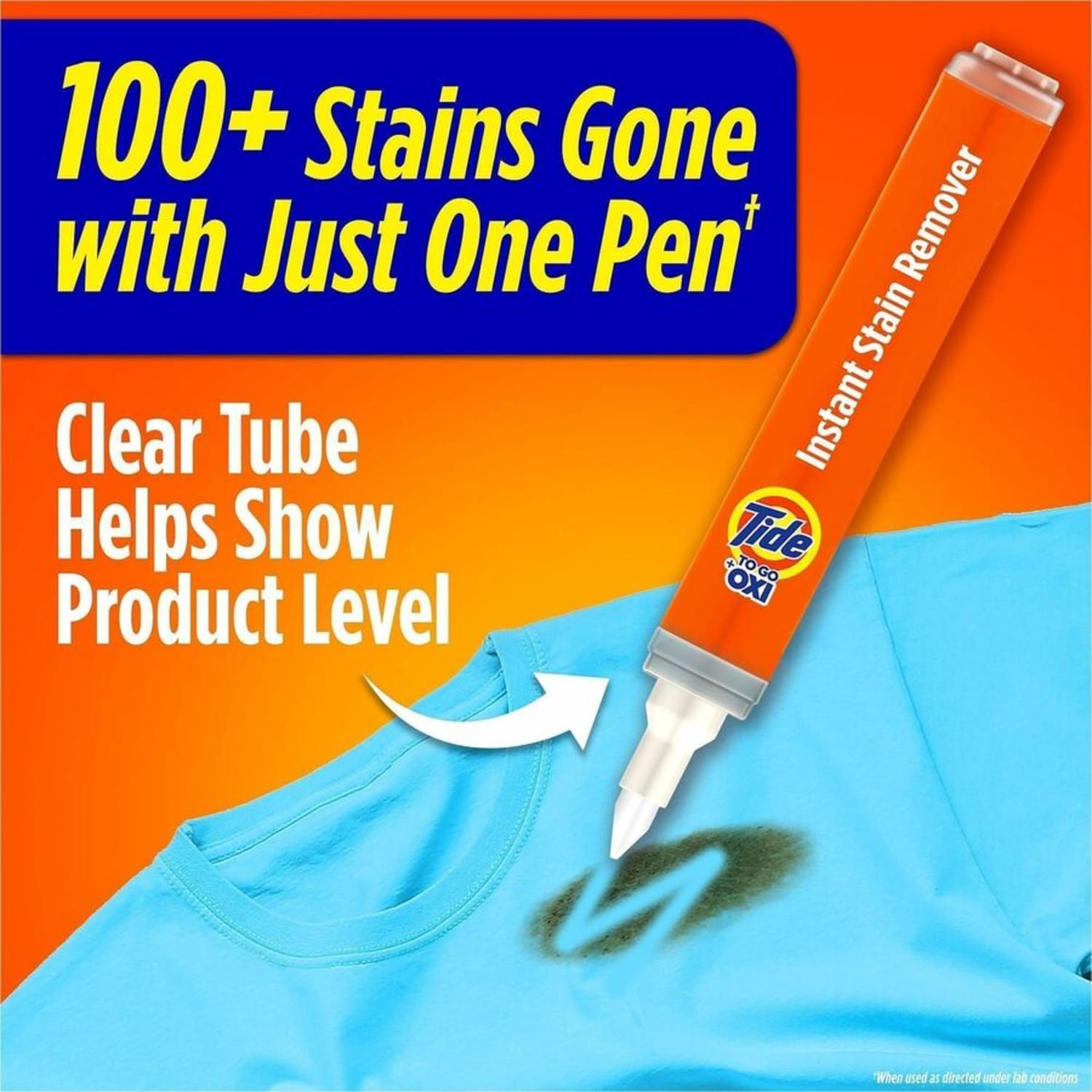 Tide To Go Stain Remover Pen - 0.34 oz (0.02 lb) - Phosphate-free, Machine Washable, Bleach-free - Orange - 1 Each - Image 6