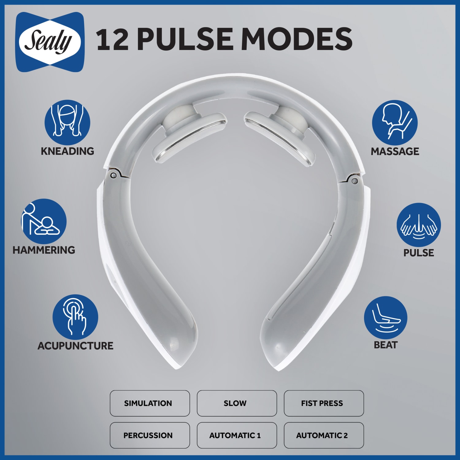 Sealy SL-HW-MA-110-WT Neck Massager, 7inH x 7inW x 2inD, White - Image 5