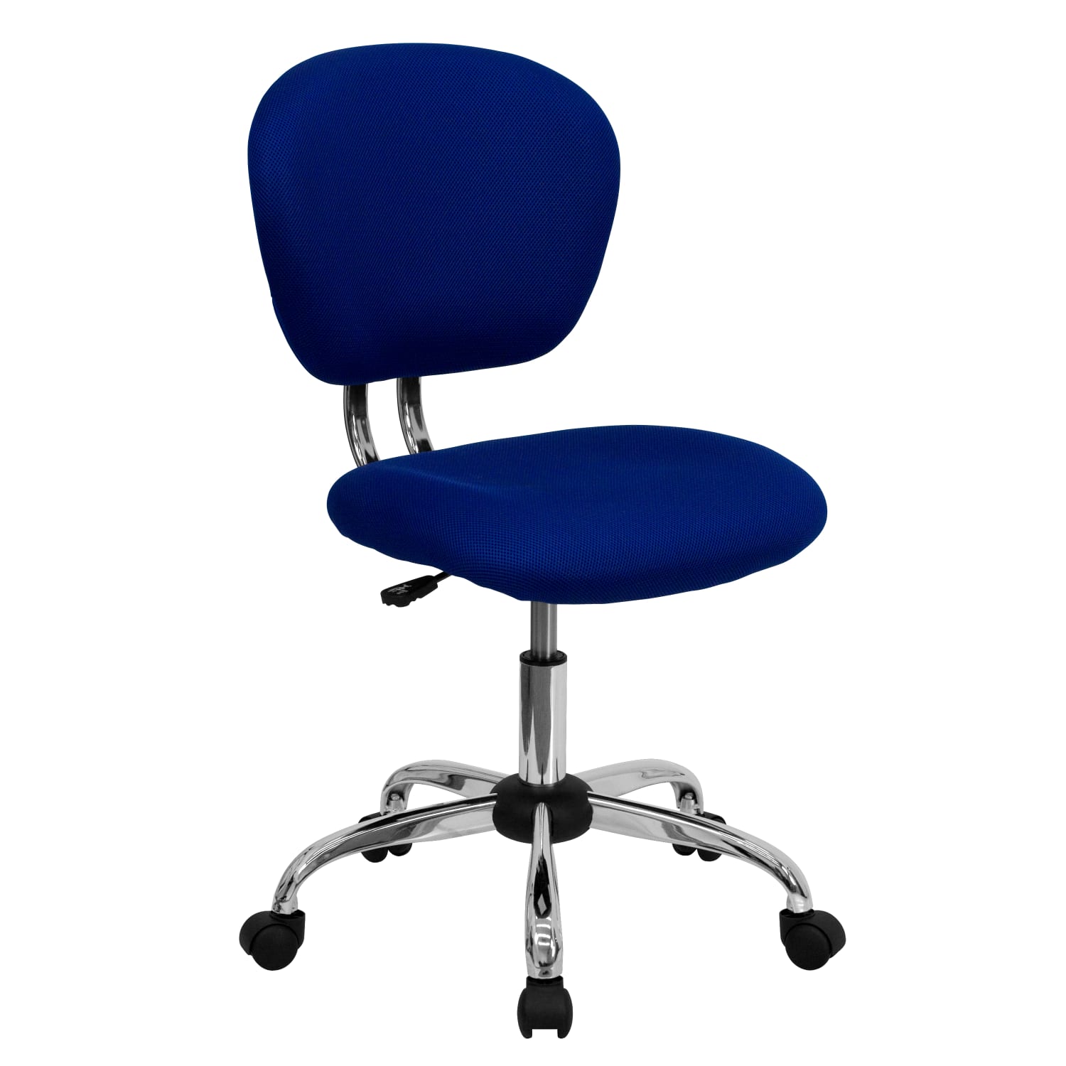 Flash Furniture Mesh Mid-Back Swivel Task Chair, Blue/Silver - Image 3