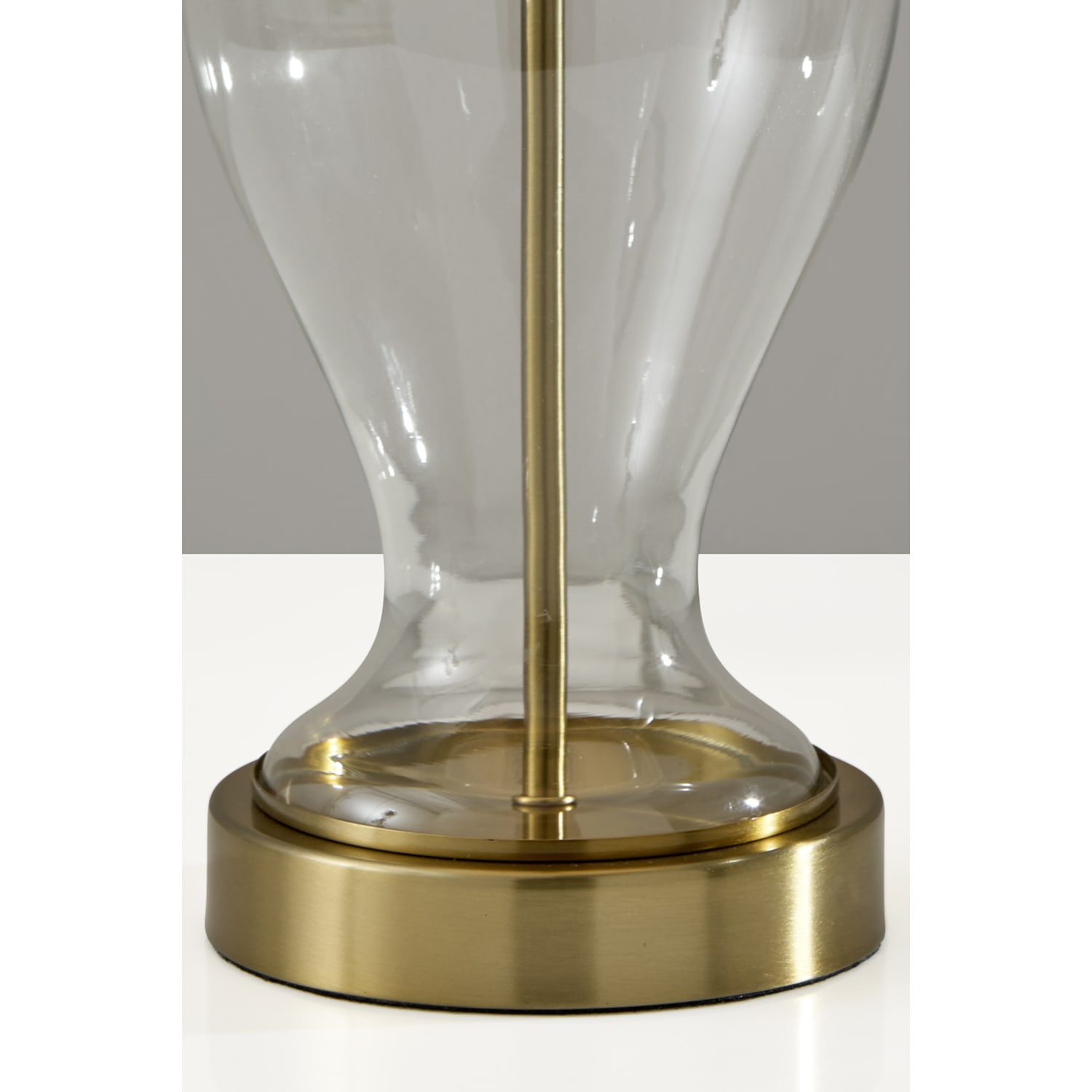 Adesso Simplee Sonata Table Lamp, 26inH, White Shade/Clear Base - Image 4