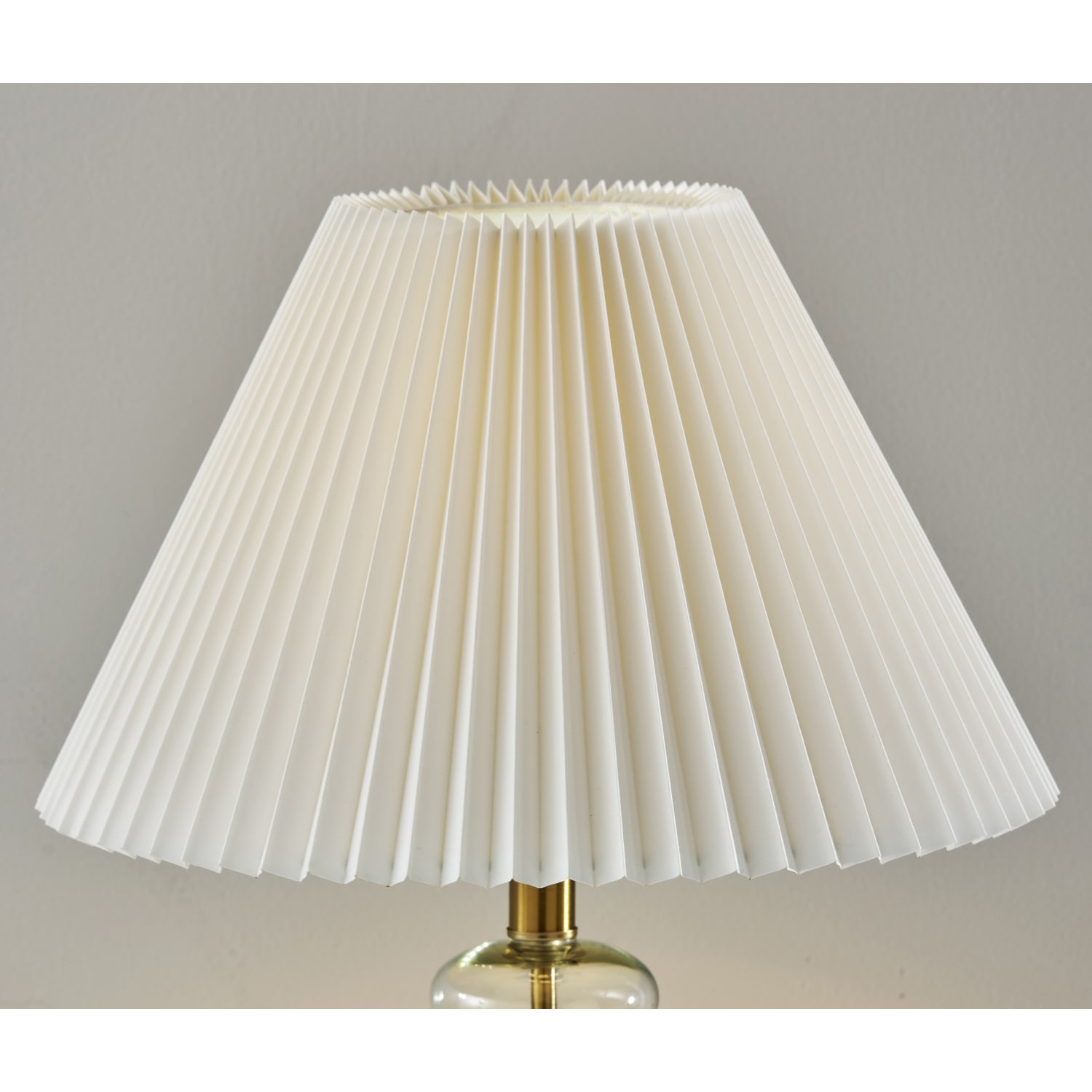 Adesso Simplee Sonata Table Lamp, 26inH, White Shade/Clear Base - Image 5