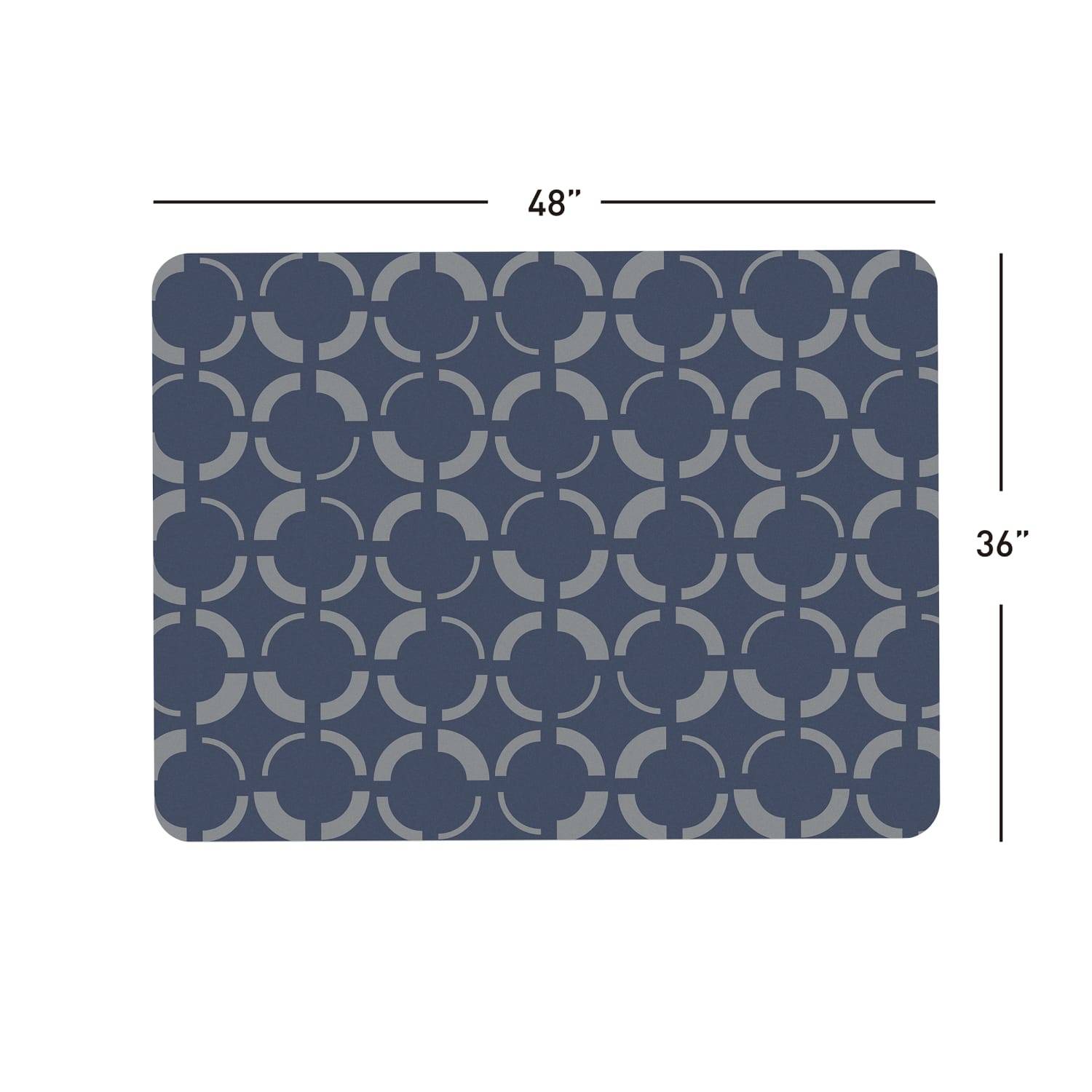 Realspace Decorative Vinyl Chair Mat For Low Carpet, 36in x 48in, Fashion Geometric Circles - Image 4