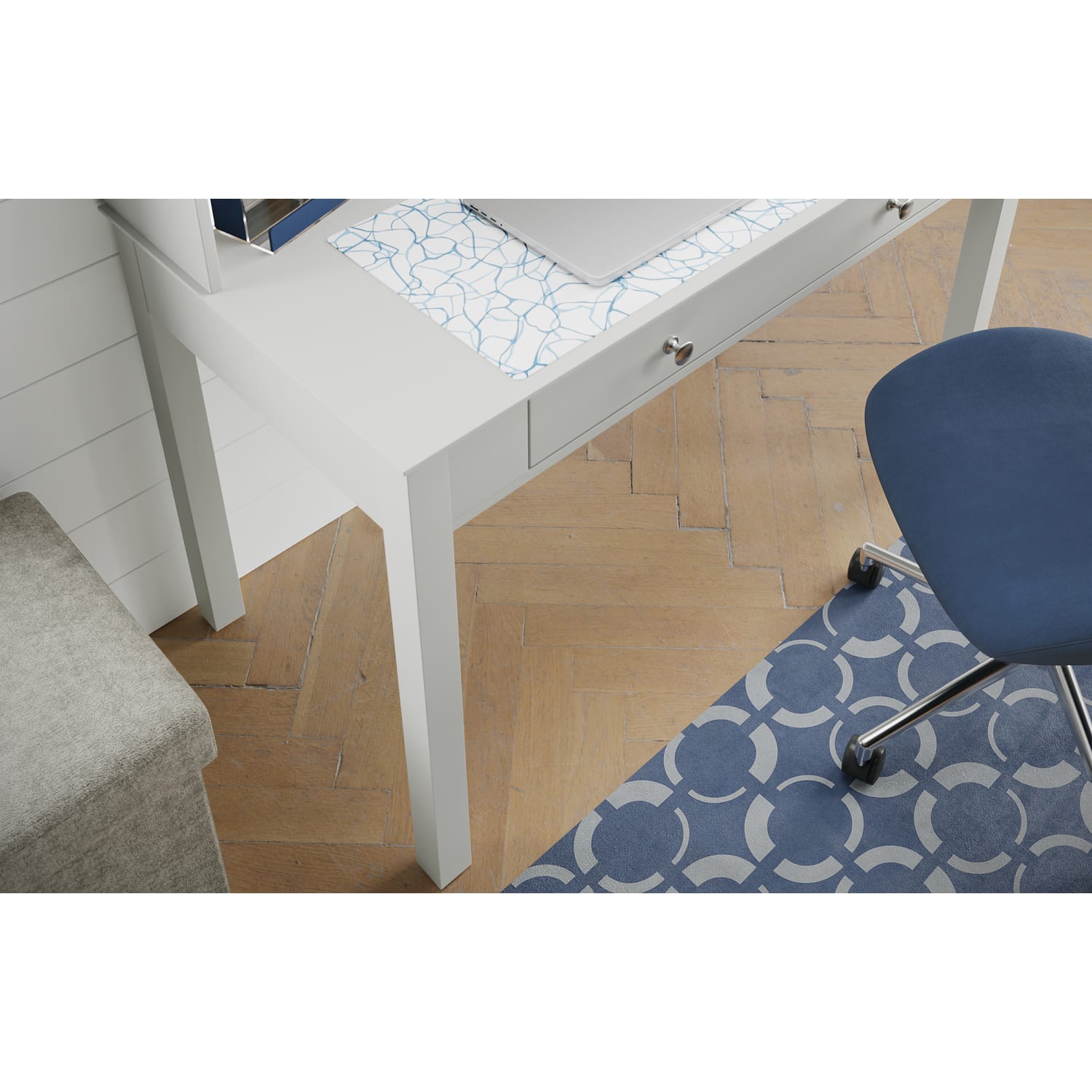 Realspace Decorative Vinyl Chair Mat For Low Carpet, 36in x 48in, Fashion Geometric Circles - Image 5