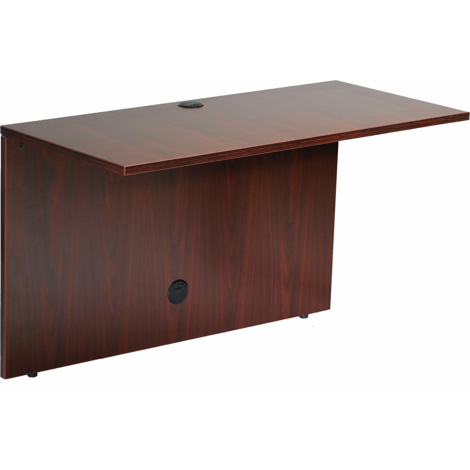 Boss Office Products Holland Series Executive U-Shaped Desk With File Storage Pedestal And Hutch, Mahogany - Image 4