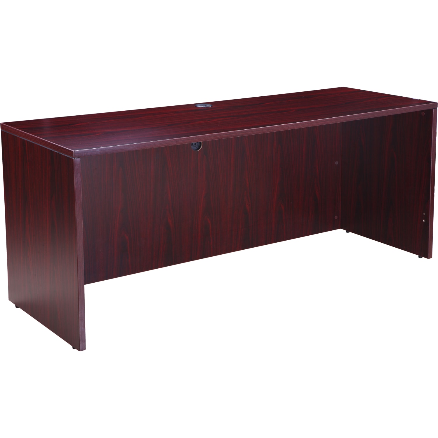 Boss Office Products Holland Series Executive U-Shaped Desk With File Storage Pedestal And Hutch, Mahogany - Image 5