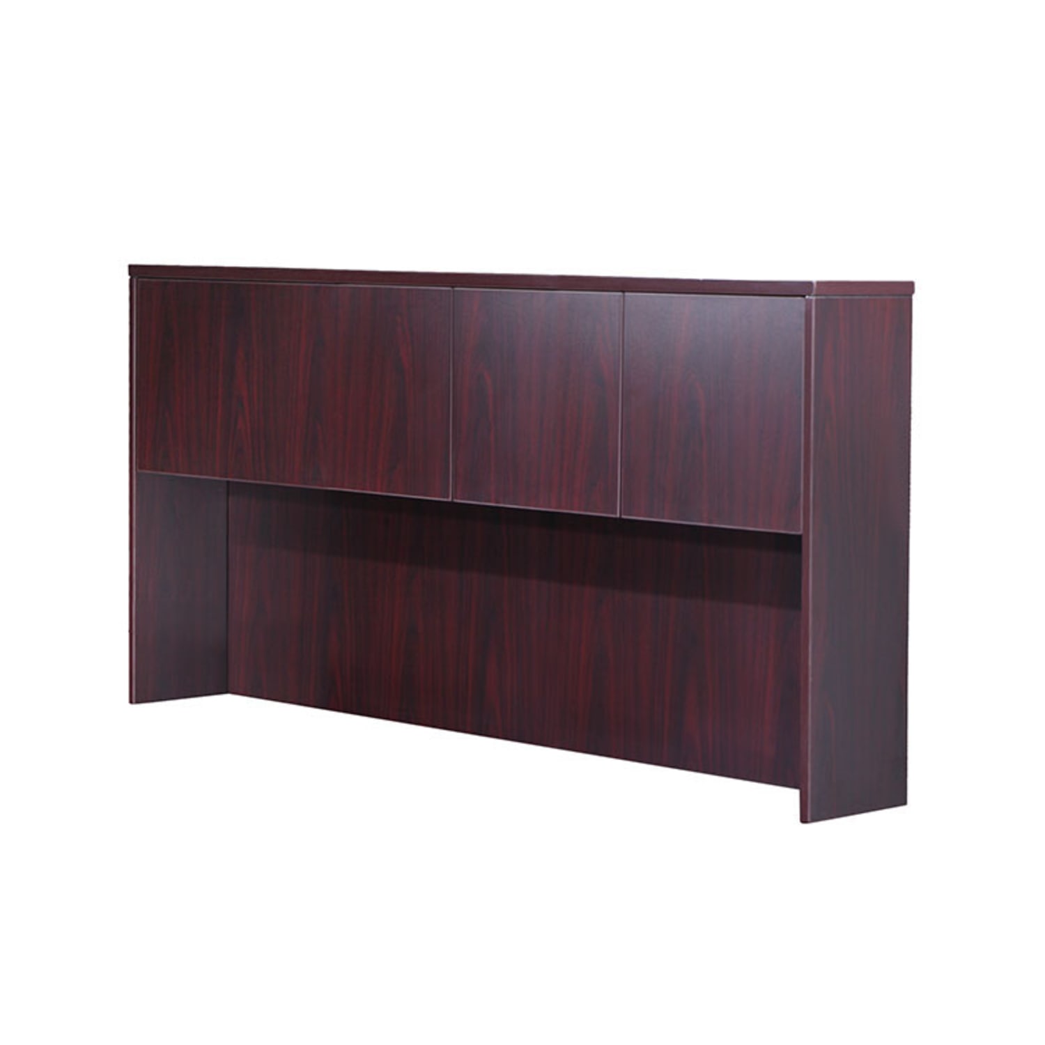 Boss Office Products Holland Series Executive U-Shaped Desk With File Storage Pedestal And Hutch, Mahogany - Image 6