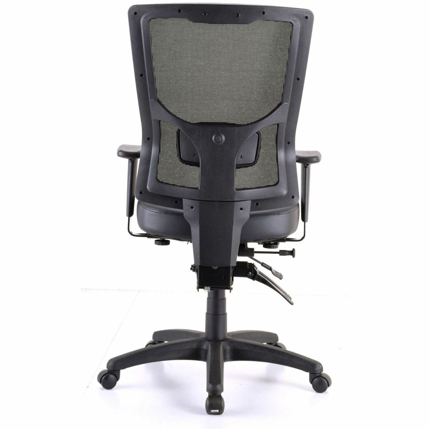 Lorell Conjure High-Back Office Chair - Vinyl, Foam, Polyurethane Seat Material - High Back - Black - Armrest - 1 Each - Image 6