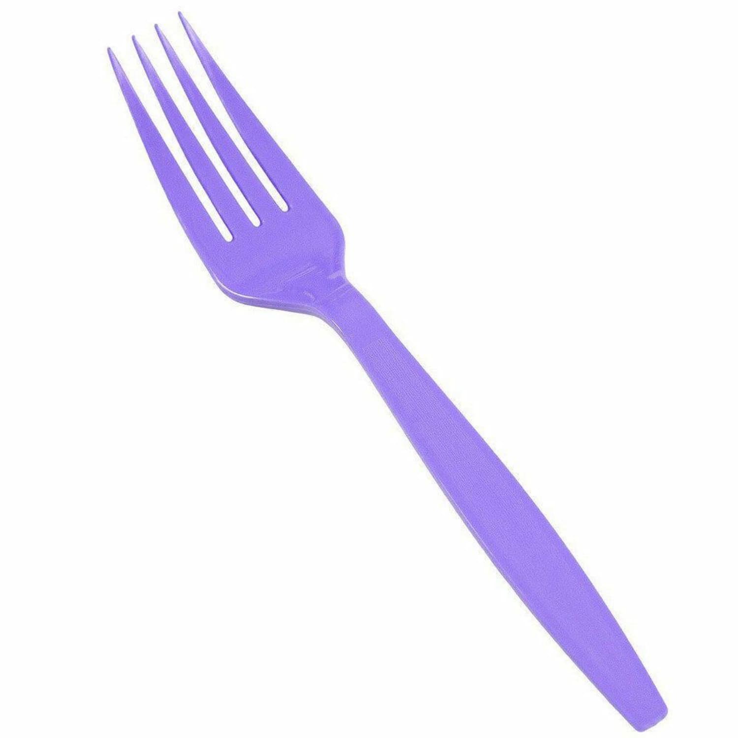 JAM PAPER Big Party Pack of Premium Plastic Forks, Purple, 100 Disposable Forks/Box - Image 3