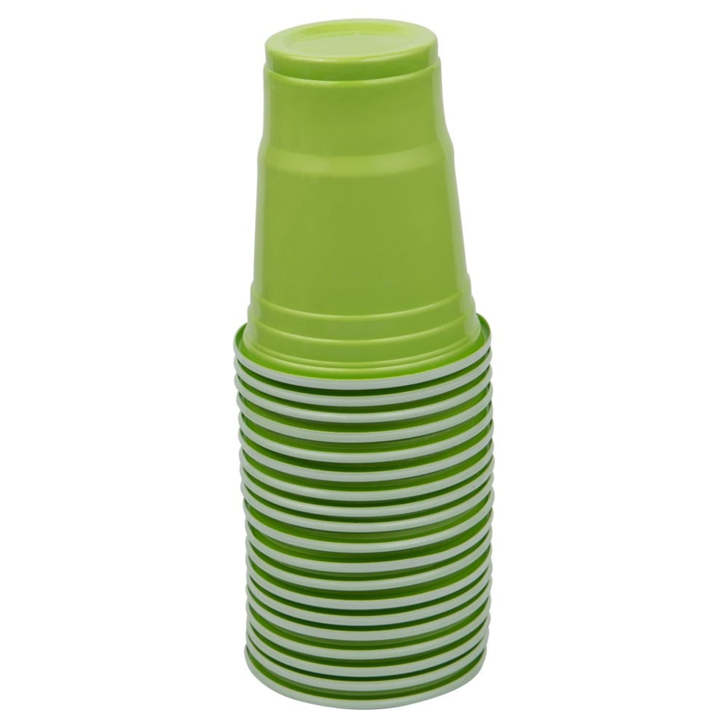 JAM PAPER Plastic Party Cups, 12 oz, Lime Green, 20 Glasses/Pack - Image 3