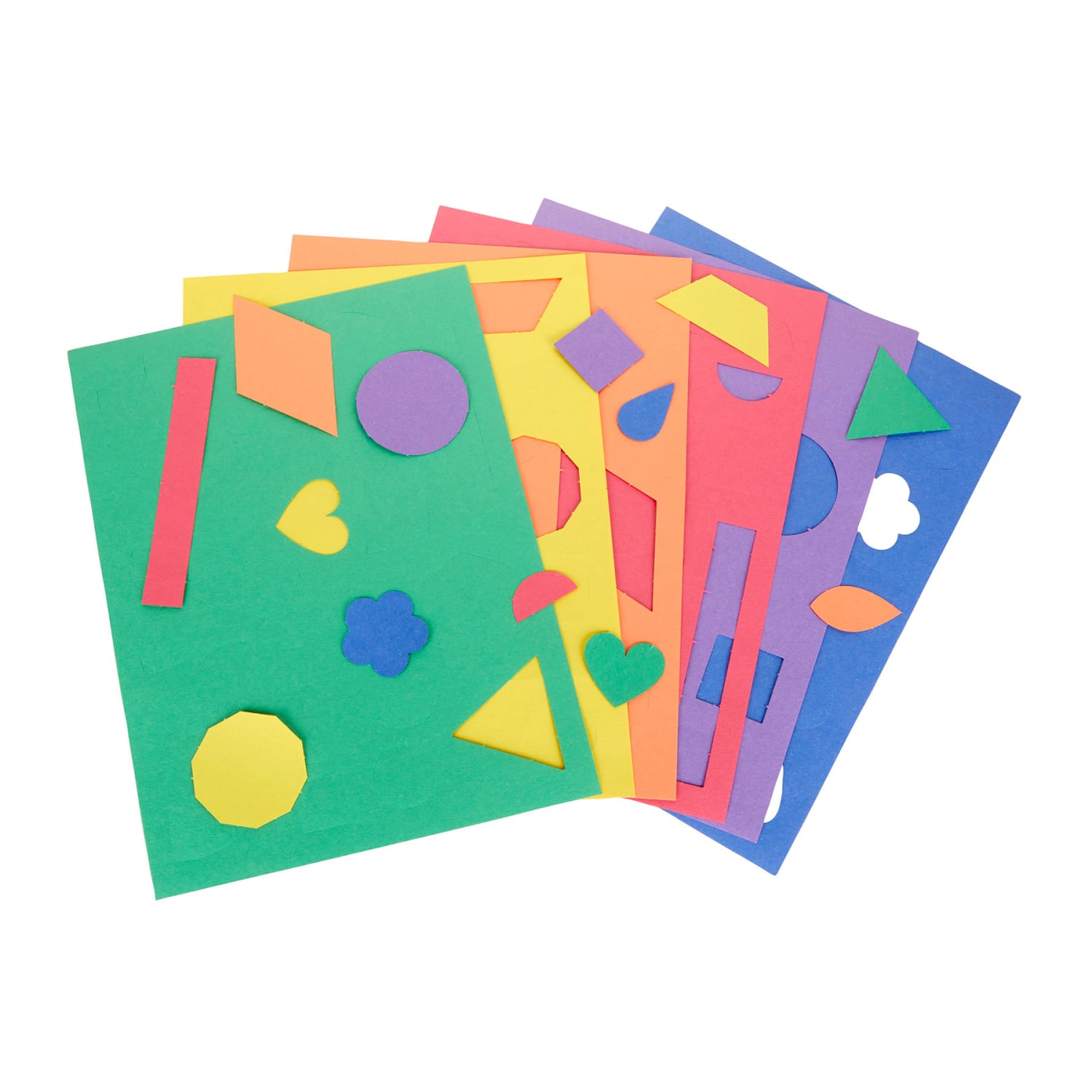 Crayola Construction Paper Shapes, Assorted Colors, 48 Perforated Sheets Per Pack, Set Of 3 Packs - Image 4