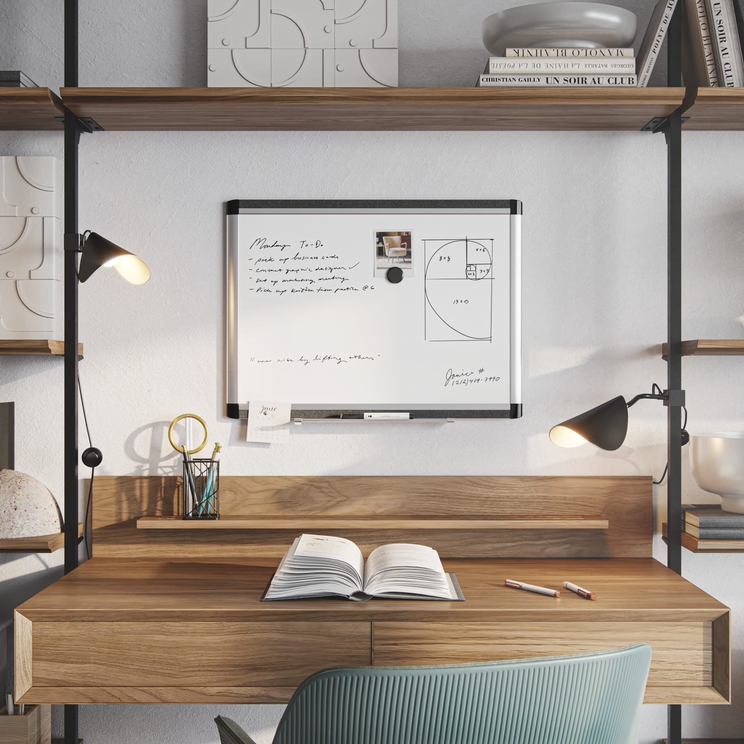 U Brands PINIT Magnetic Dry-Erase Board, 24in X 18in, Silver Aluminum Frame, Actual Size 23in X 17in (2804U00-01) - Image 3