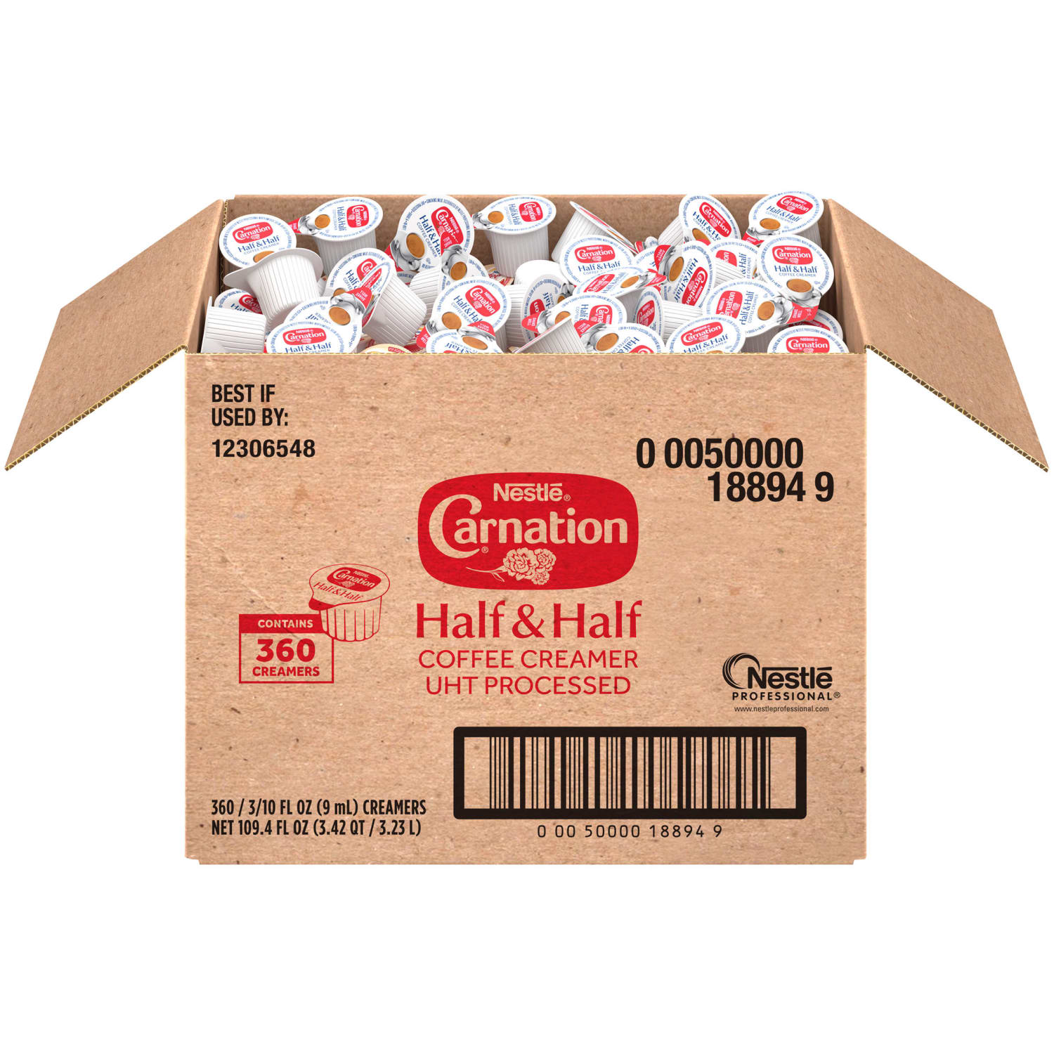 Carnation Half-And-Half Liquid Coffee Creamer, Original Flavor, 0.3 Oz Single Serve x 360 - Image 3