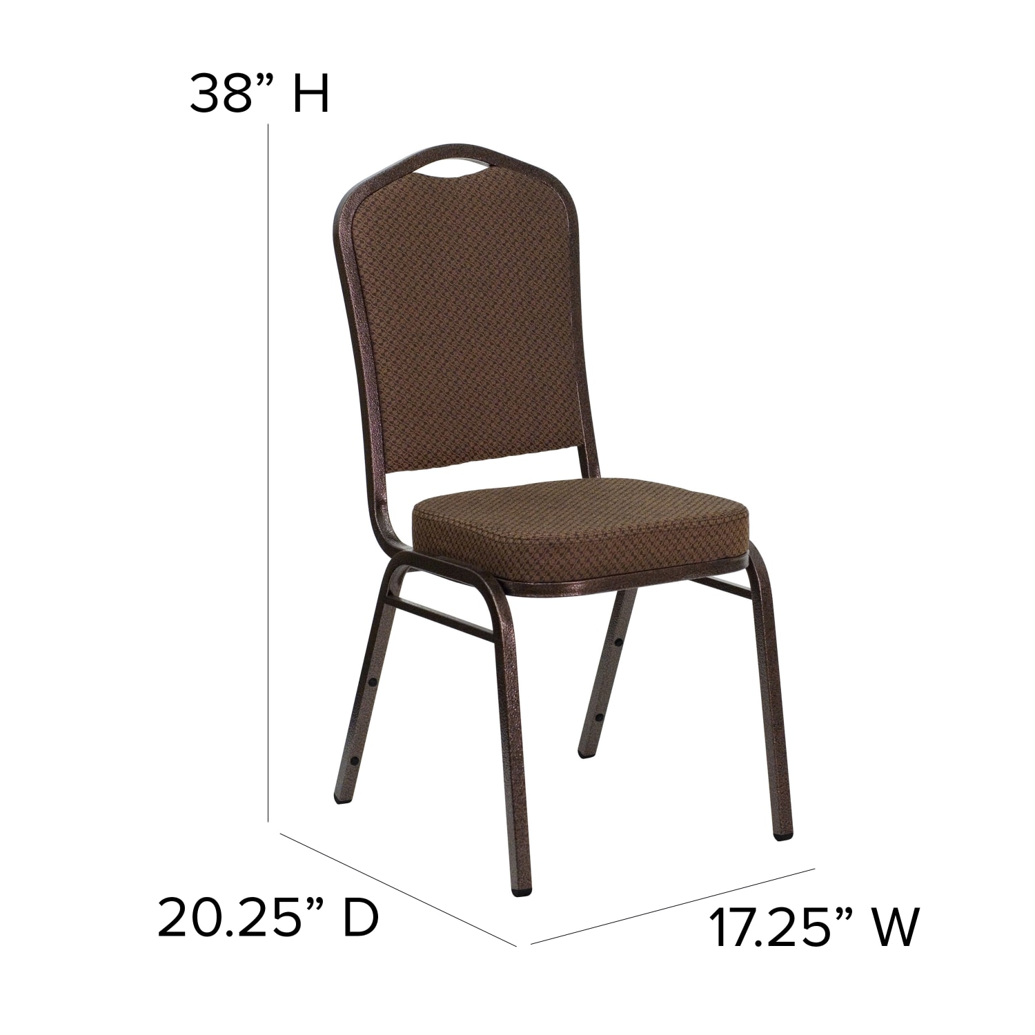 Flash Furniture HERCULES Series Crown Back Stacking Banquet Chair Brown PatternedCoppervein PopularChairscom