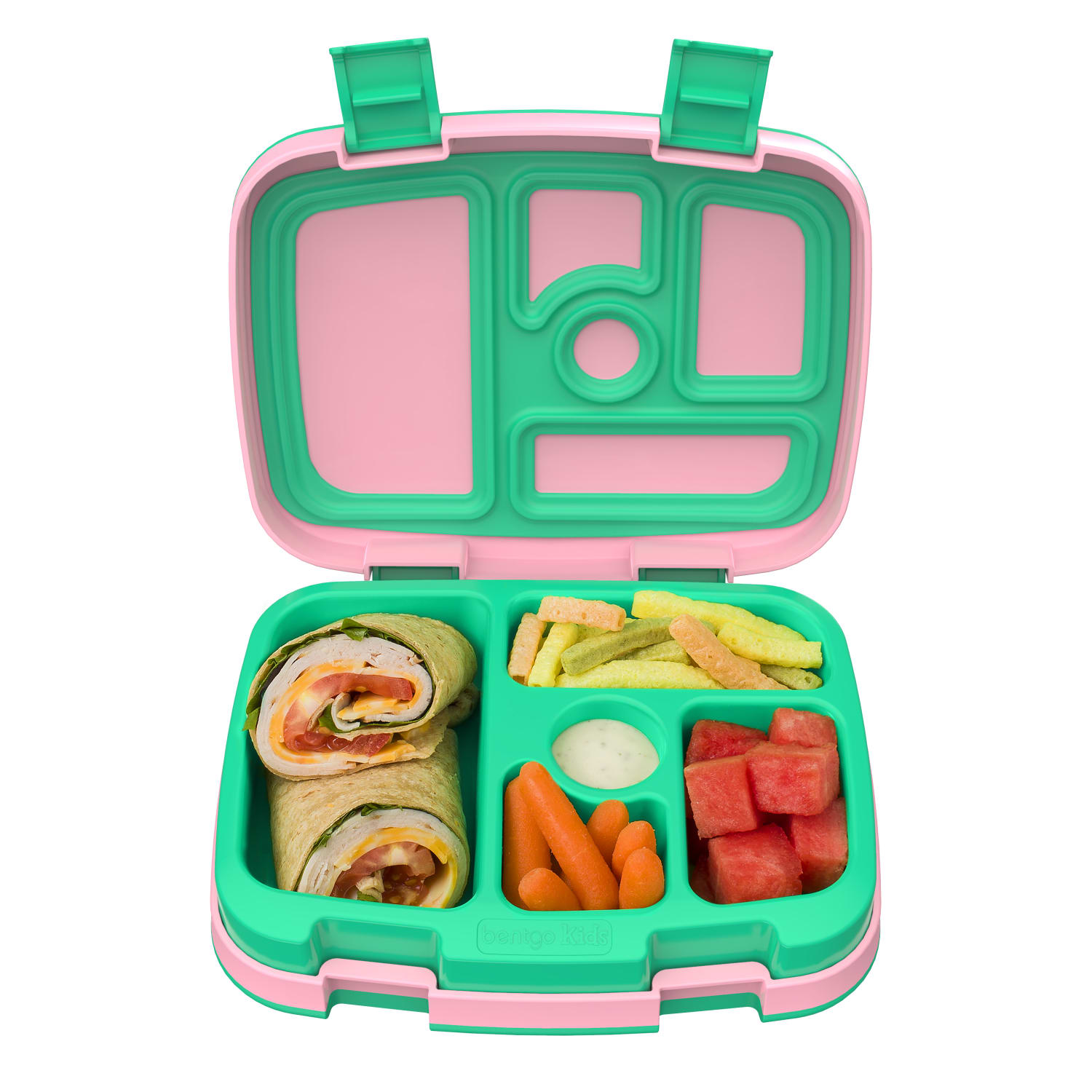 Bentgo Kids Prints 5-Compartment Lunch Box, 2inH x 6-1/2inW x 8-1/2inD, Tropical - Image 4