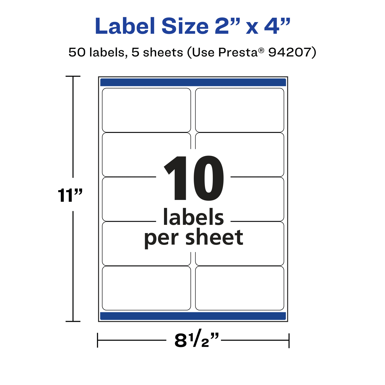 Avery Waterproof Permanent Labels With Sure Feed, 94207-WMF5, Rectangle, 2in x 4in, White, Pack Of 50 - Image 6