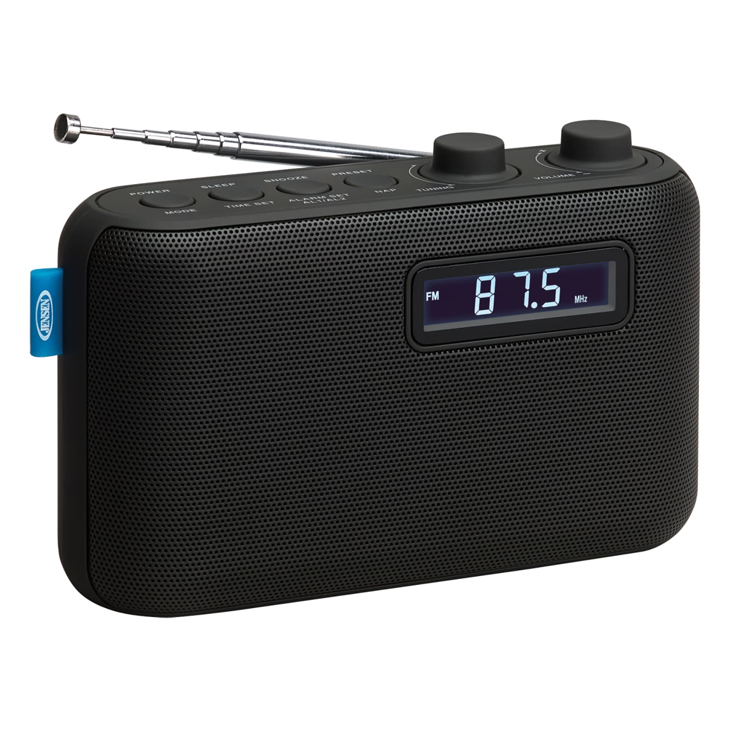 JENSEN Portable SR-50 AM/FM Digital Radio With Telescoping Antenna, Small, Black - Image 3