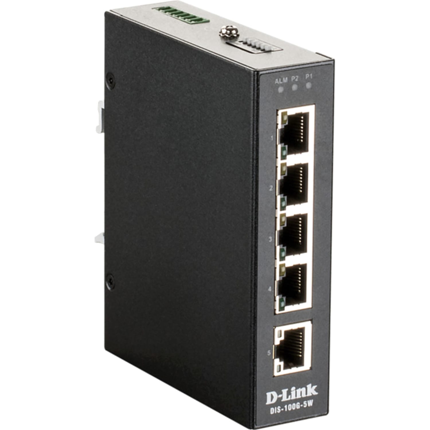 D-Link Industrial Gigabit Unmanaged Switch - 5 Ports - 2 Layer Supported - Twisted Pair - Desktop, DIN Rail Mountable, Wall Mountable - DIS100G5W - Image 3