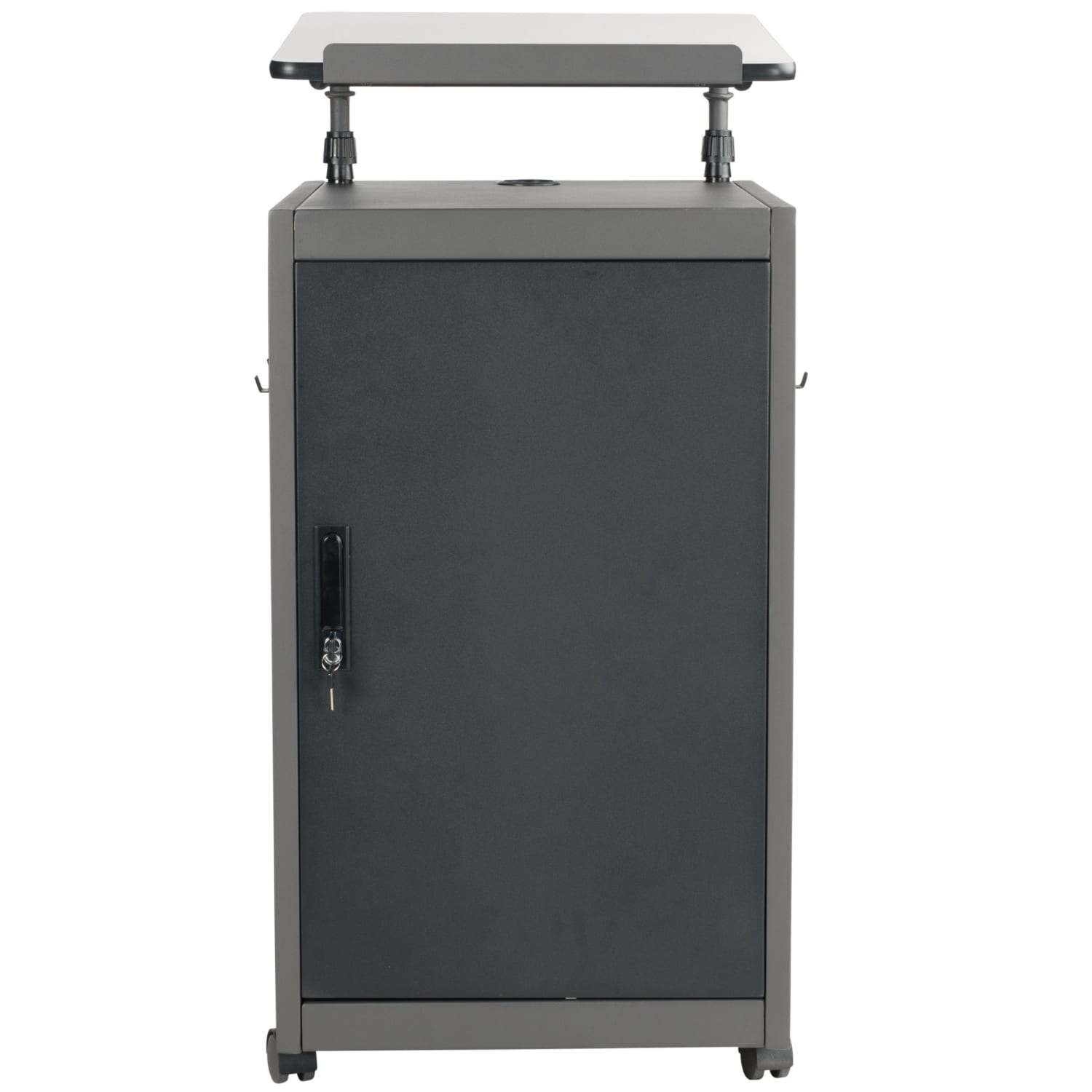 National Public Seating Oklahoma Sound Teachers WorkPod Lectern, 41inH x 20inW x 24inD, Charcoal Slate - Image 5