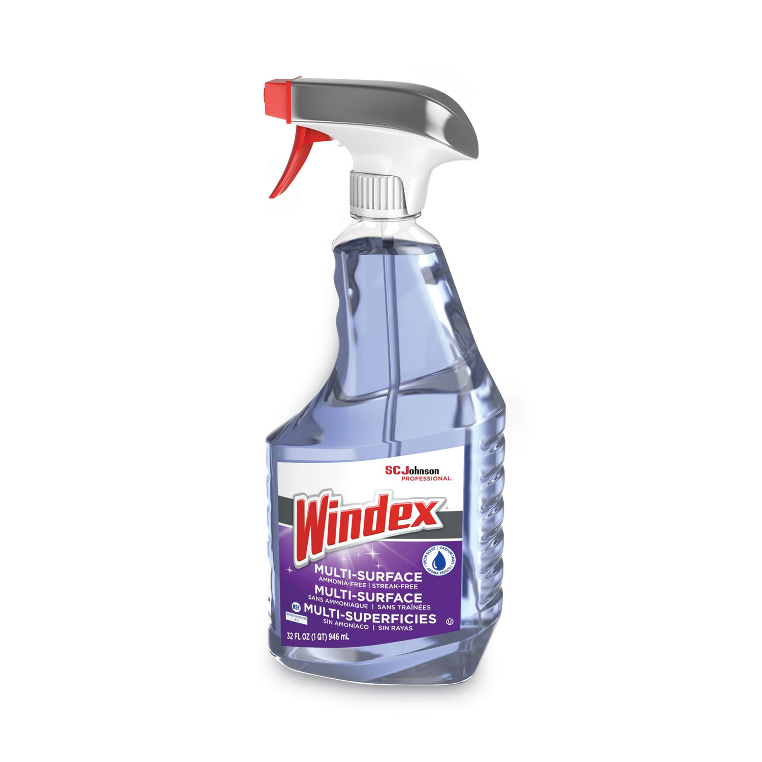 Windex Non-Ammoniated Glass/Multi Surface Cleaner, Fresh Scent, 32 oz Bottle, 8/Carton - Image 4