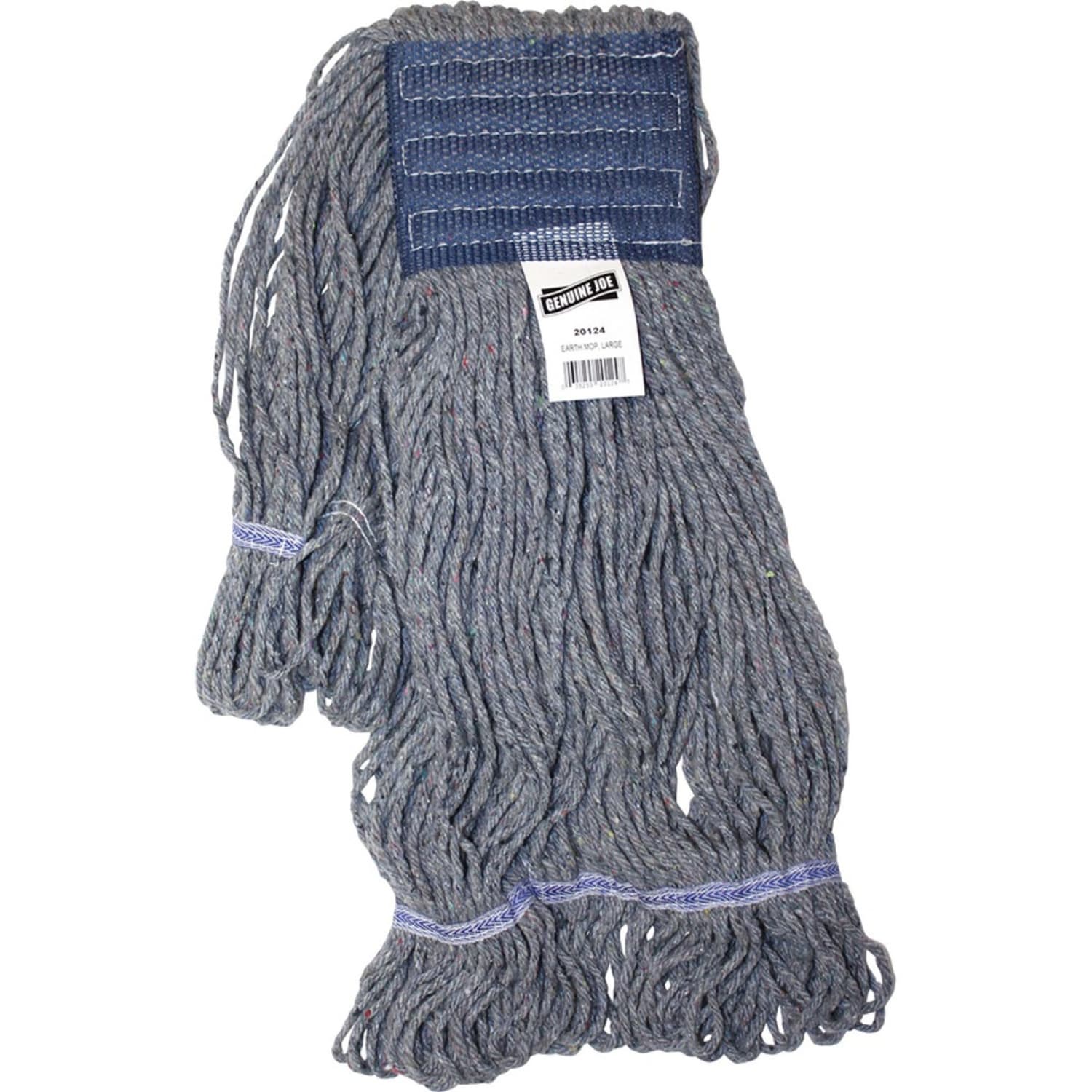 Genuine Joe 5in Headband Earth Mop Refill - Polyester Fiber - 12 / Carton - Image 4